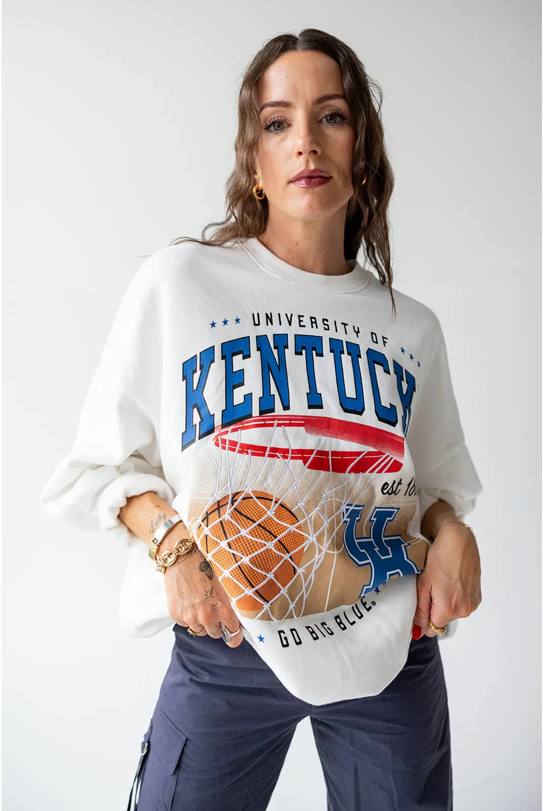 Kentucky Malone Basketball Fleece Crew Sweatshirt - Be You Boutique
