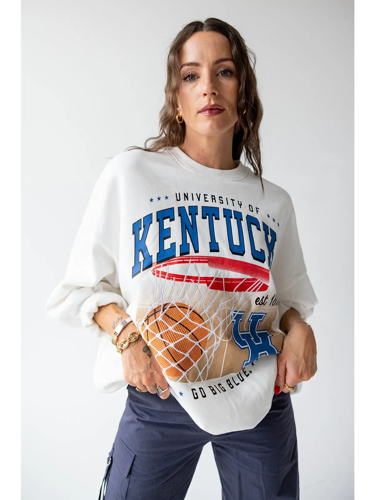 Kentucky Malone Basketball Fleece Crew Sweatshirt - Be You Boutique