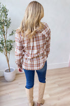 Lenny Flannel Button Down Top - Be You Boutique