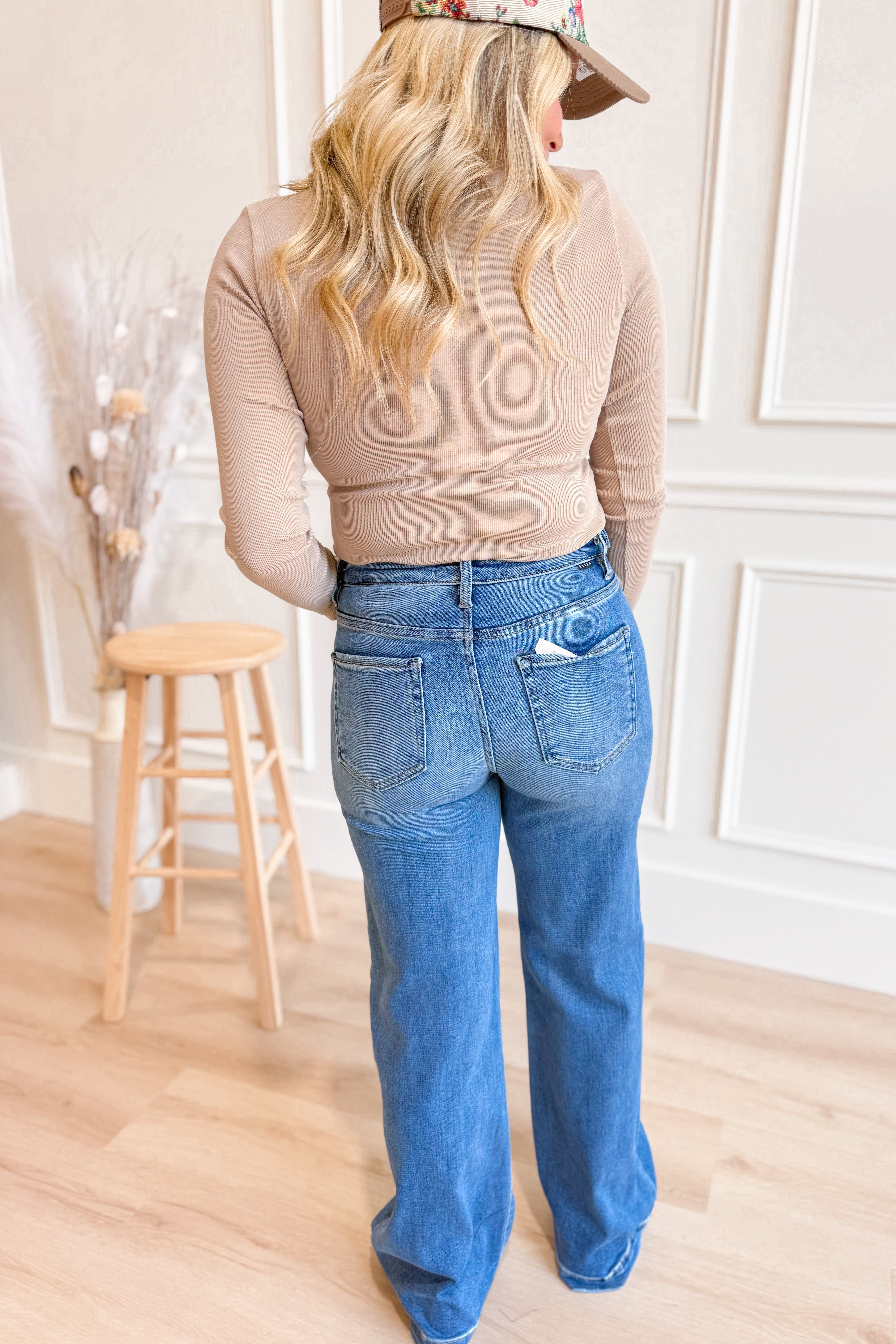 Risen Oscar High Rise Tummy Control Wide Adjustable Jean - Be You Boutique
