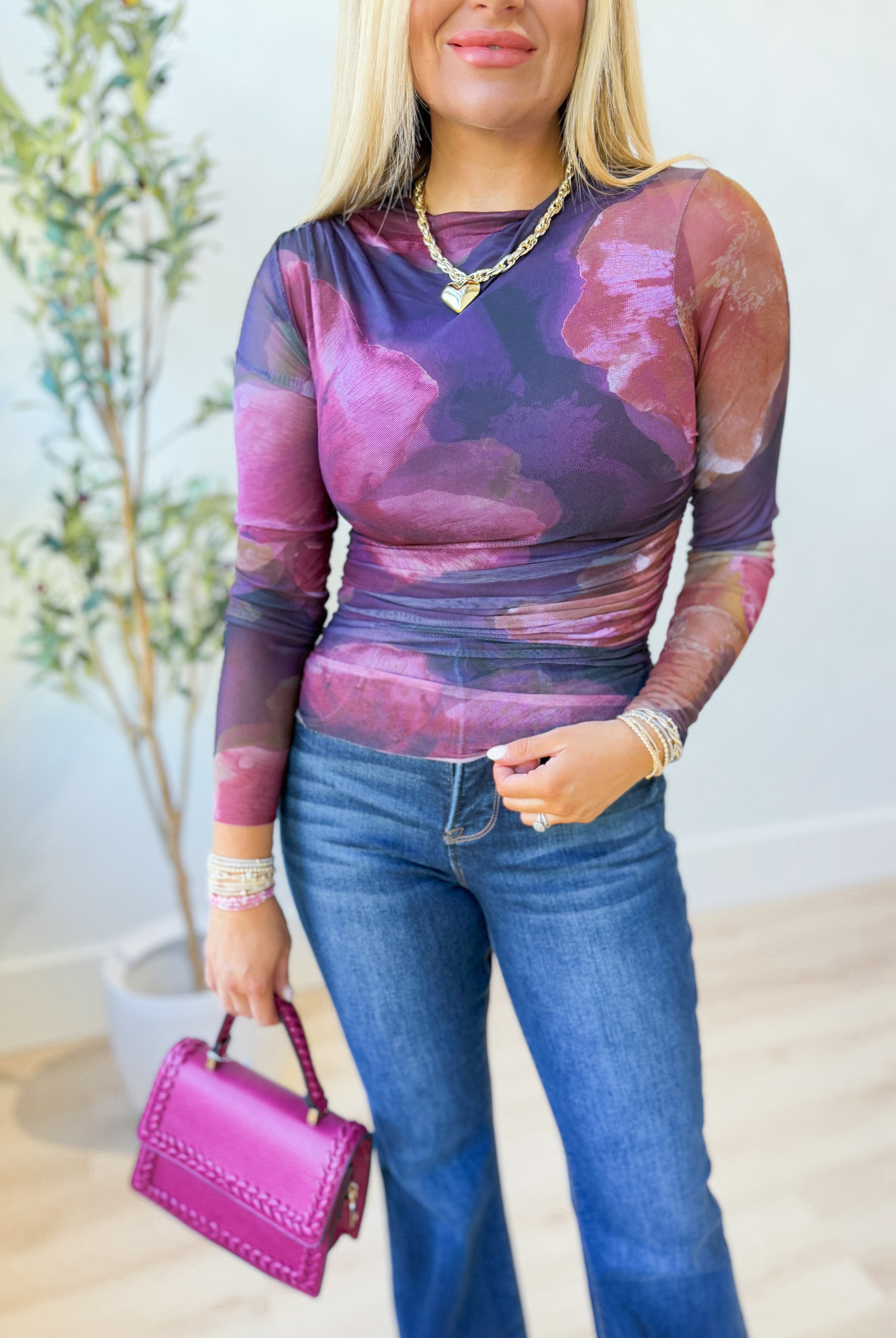 Debbie Diagonal Twinkle Shoulder Top - Be You Boutique