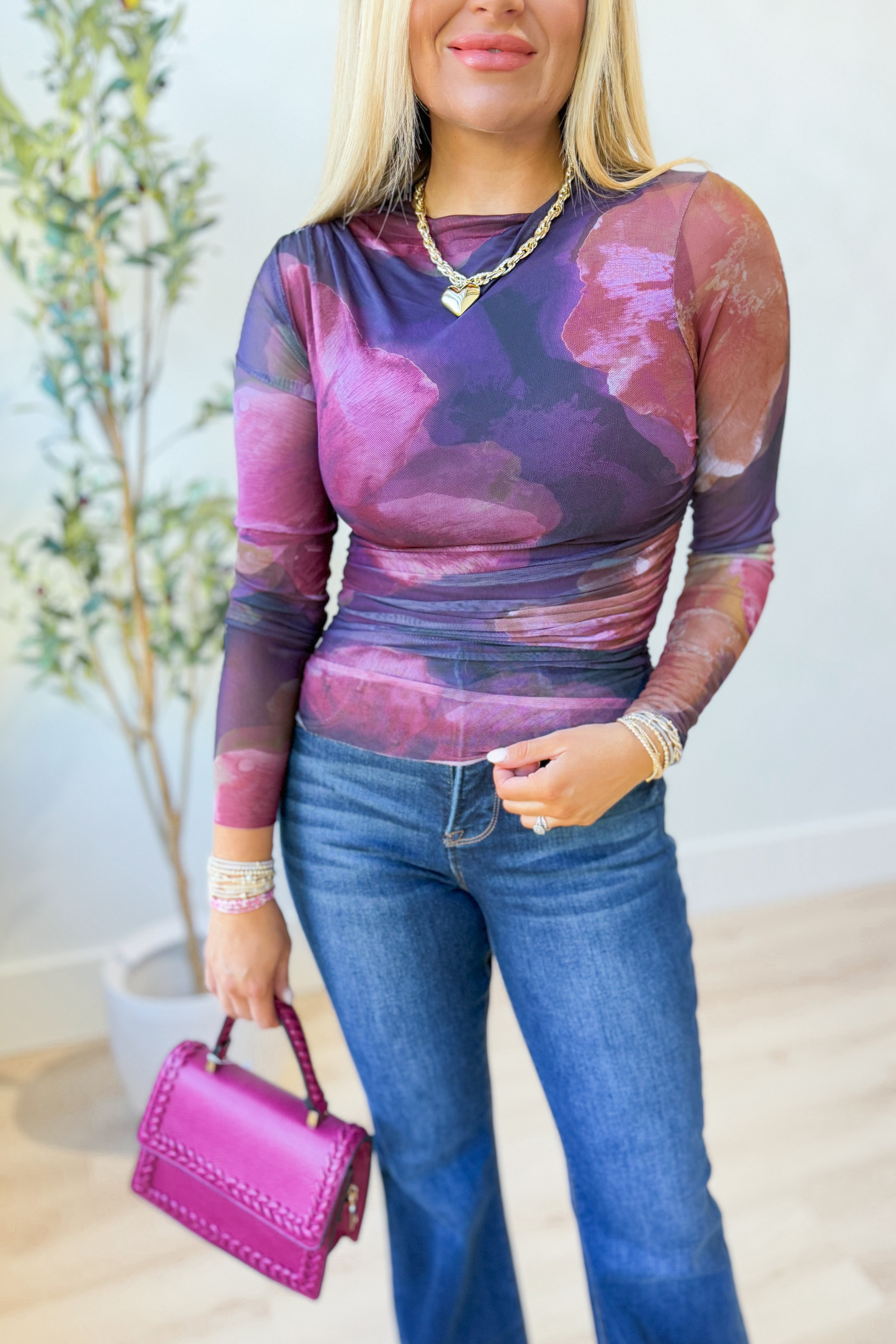 Debbie Diagonal Twinkle Shoulder Top - Be You Boutique