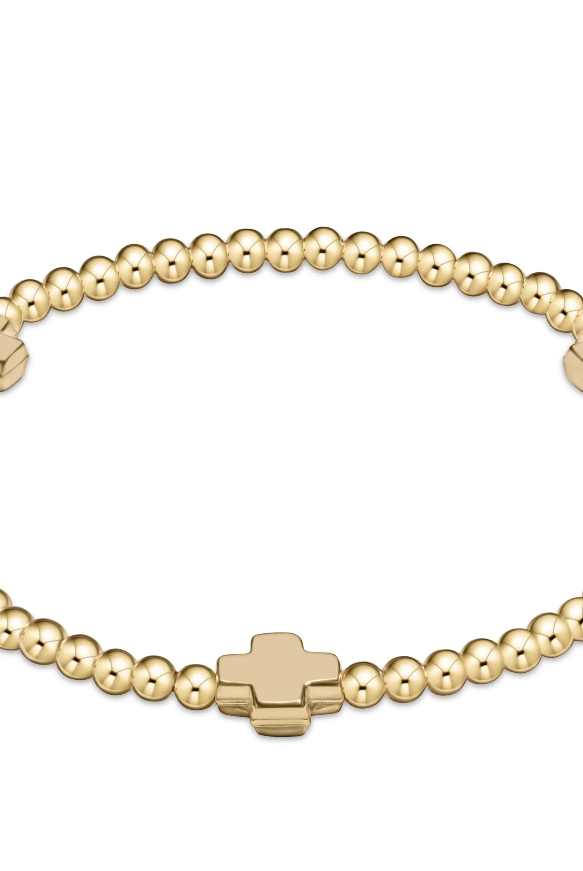 Enewton 3mm Signature Cross Gold Pattern Bracelet - Be You Boutique