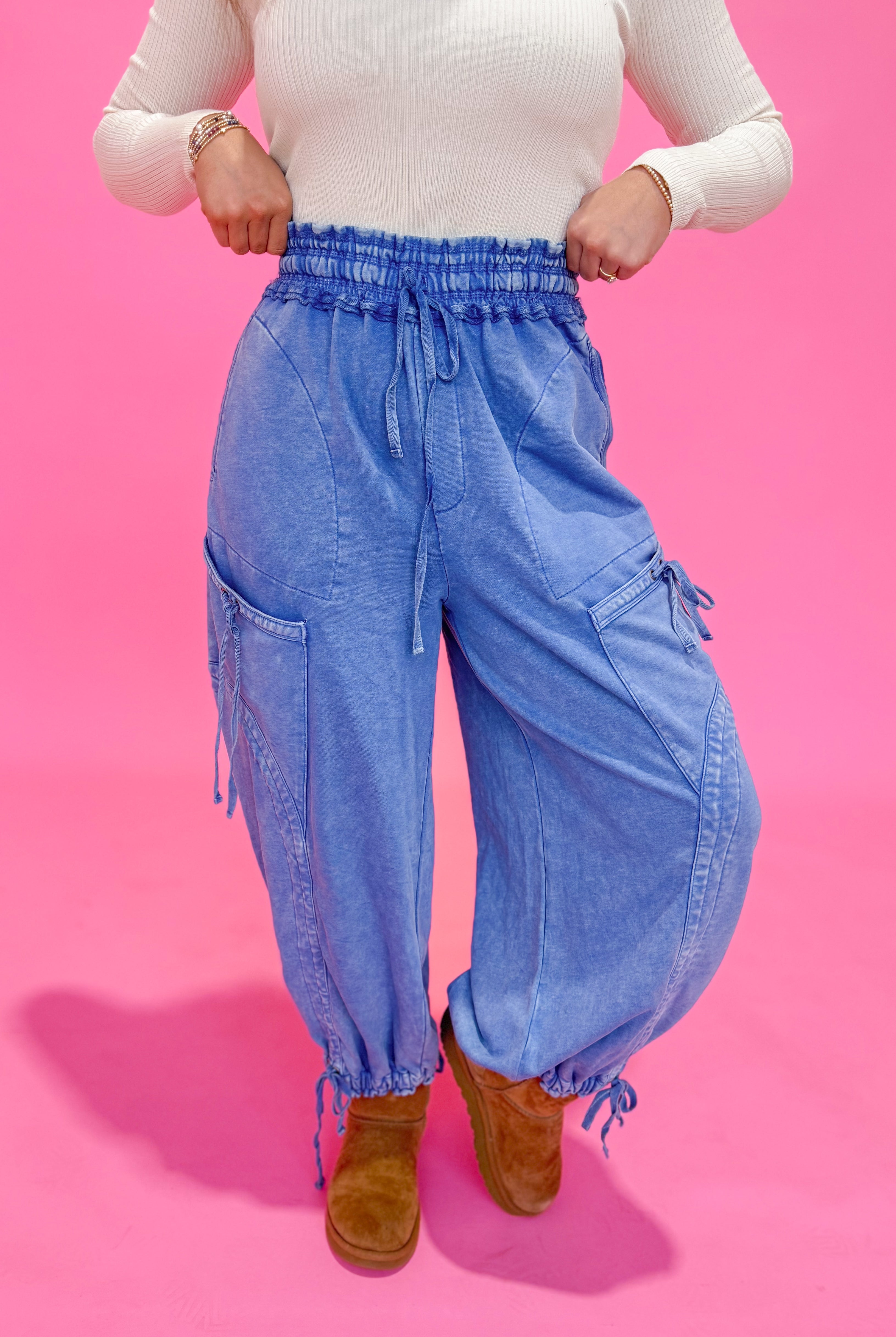 Zoey French Terry Cloth Jogger Pant - Be You Boutique