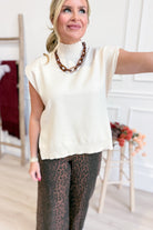 Kinlee Mock Neck Sleeveless Sweater - Be You Boutique