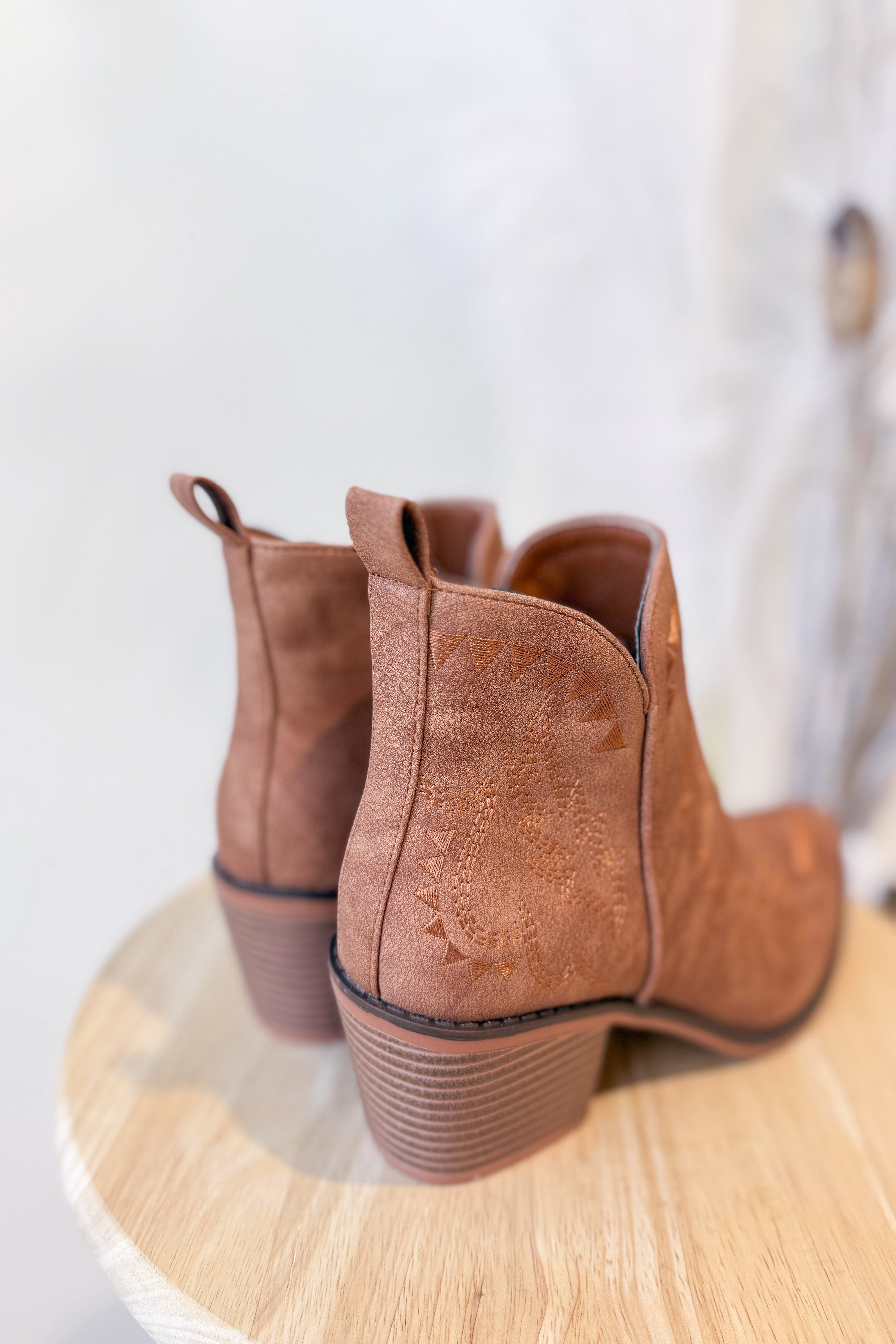 Whitney Embroidered Ankle Bootie - Be You Boutique