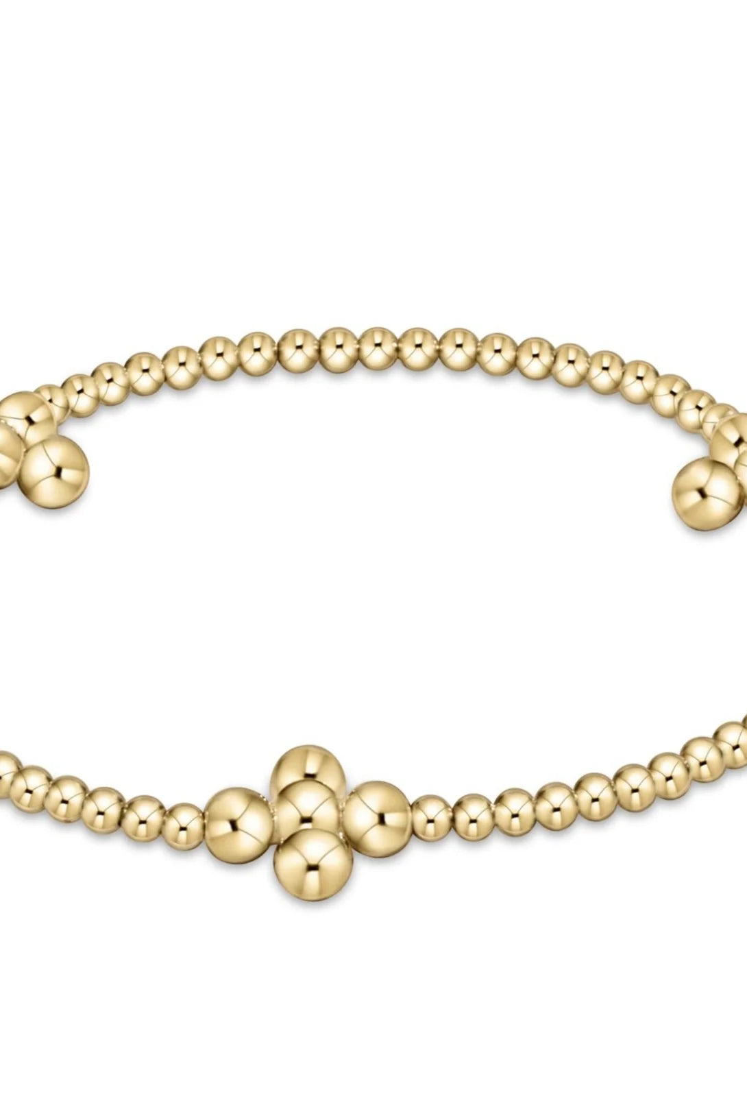 Enewton 2.5mm Signature Cross 4mm Beaded Gold Bracelet - Be You Boutique