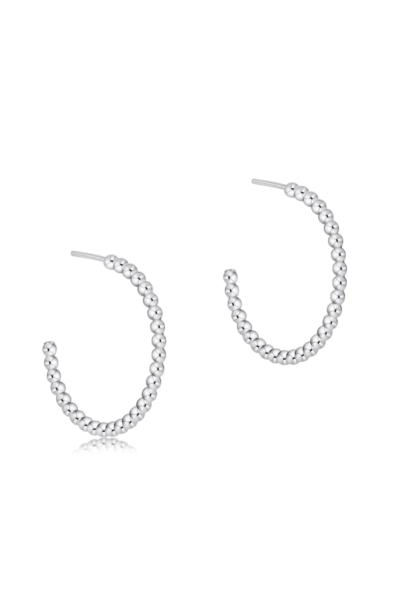 Enewton 1.25” 3mm Beaded Sterling Post Hoop - Be You Boutique