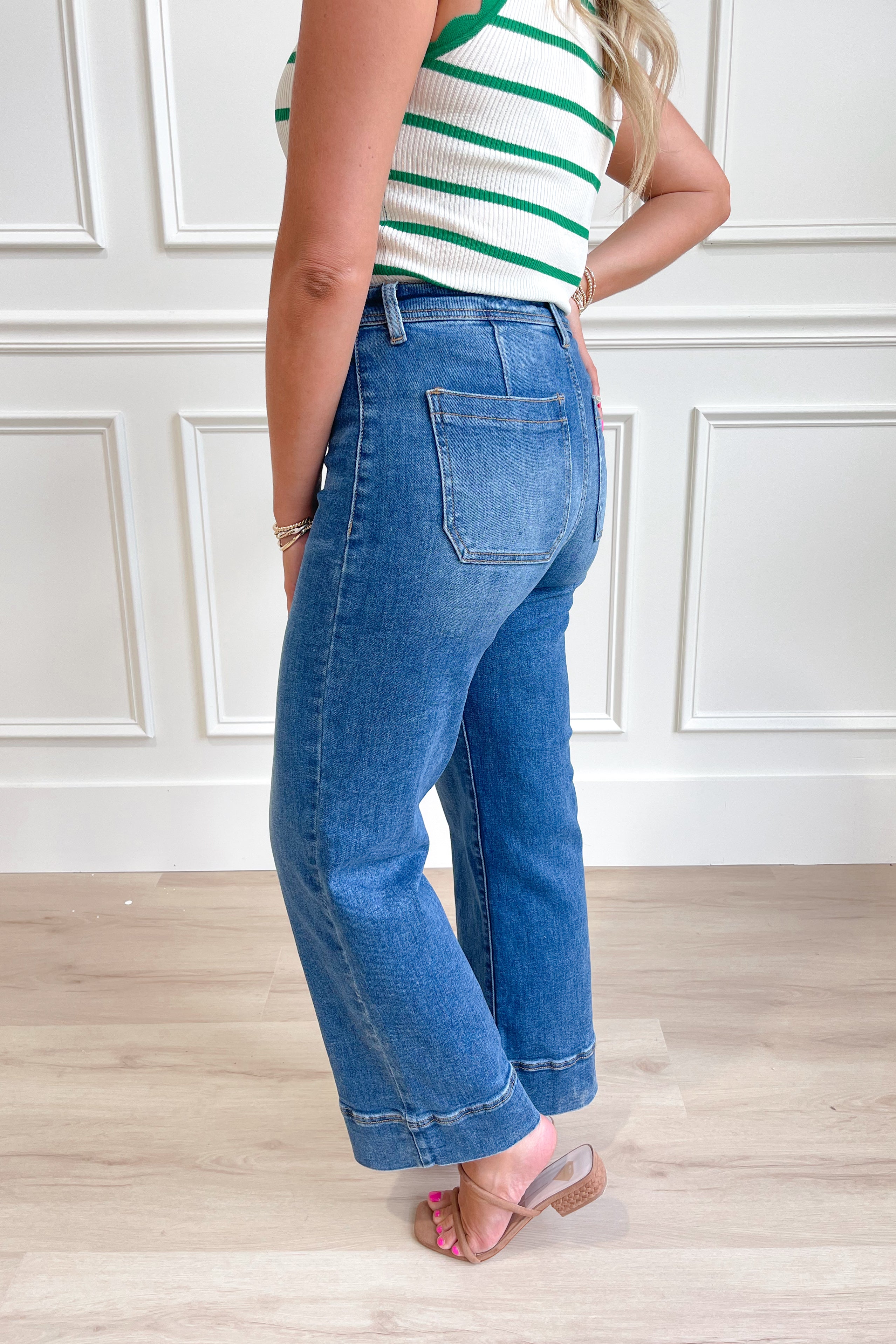Risen Bruce High Rise Wide Leg Jean - Be You Boutique