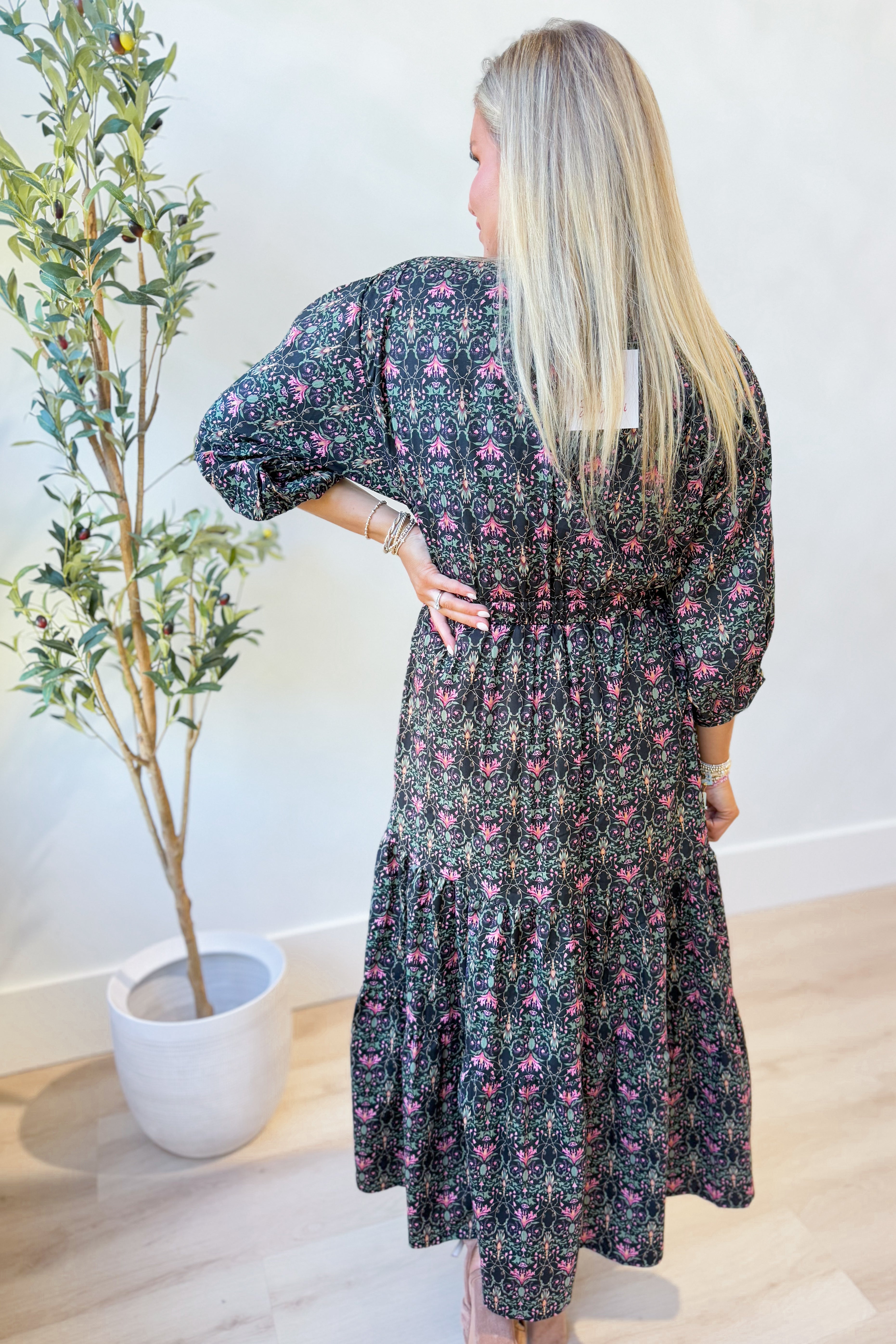 Indigo Garden Maxi Dress - Be You Boutique