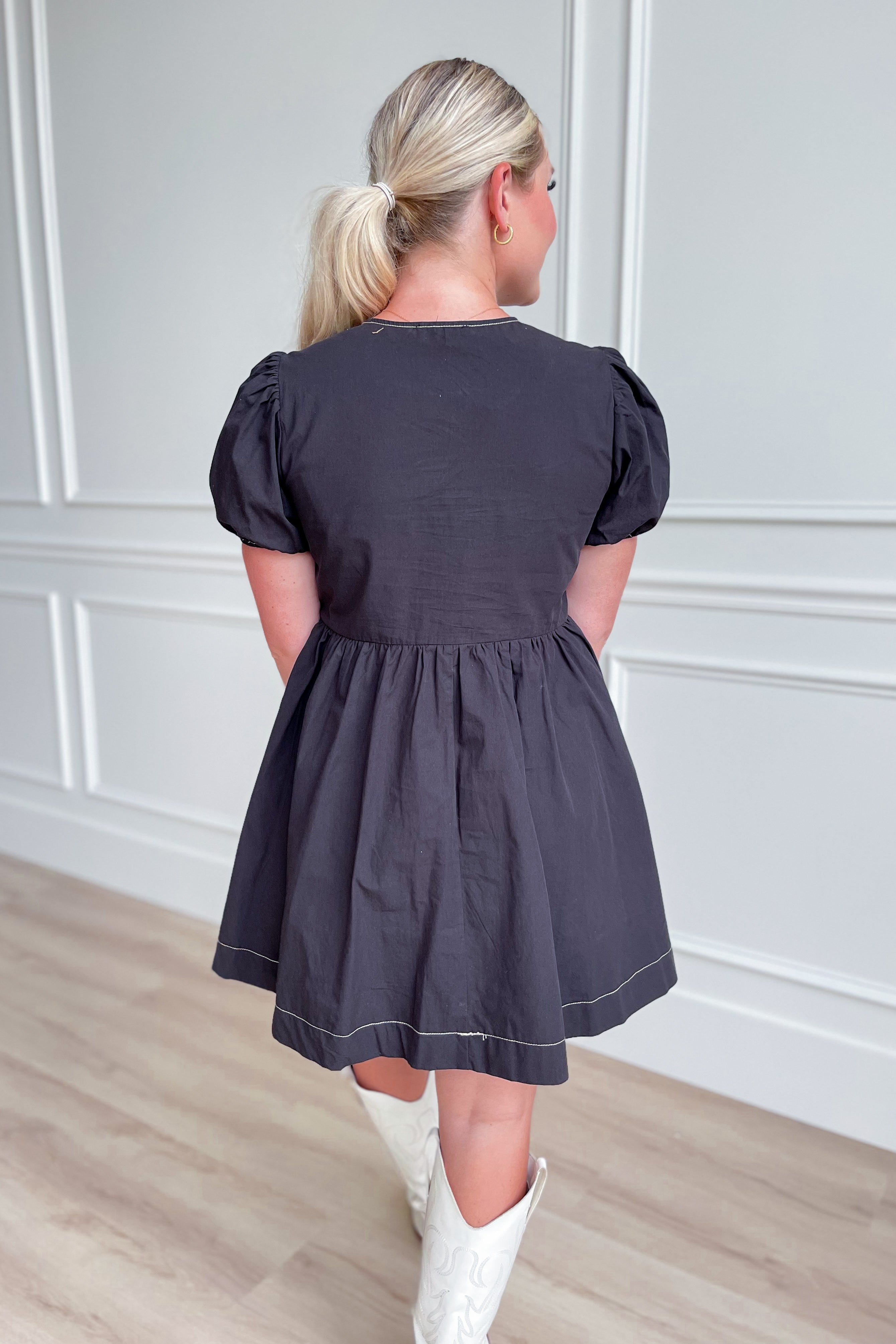 Chelsea Front Bow Detailed Dress - Be You Boutique