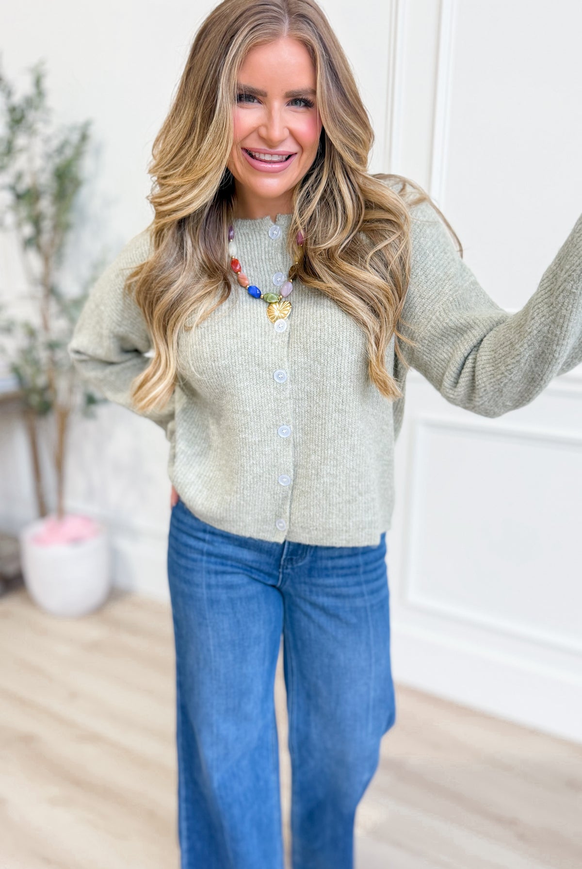 Wishlist Leilah Button Front Sweater Cardigan, 132 Fall sweaters, shown in a cozy knit with buttons and a relaxed fit.