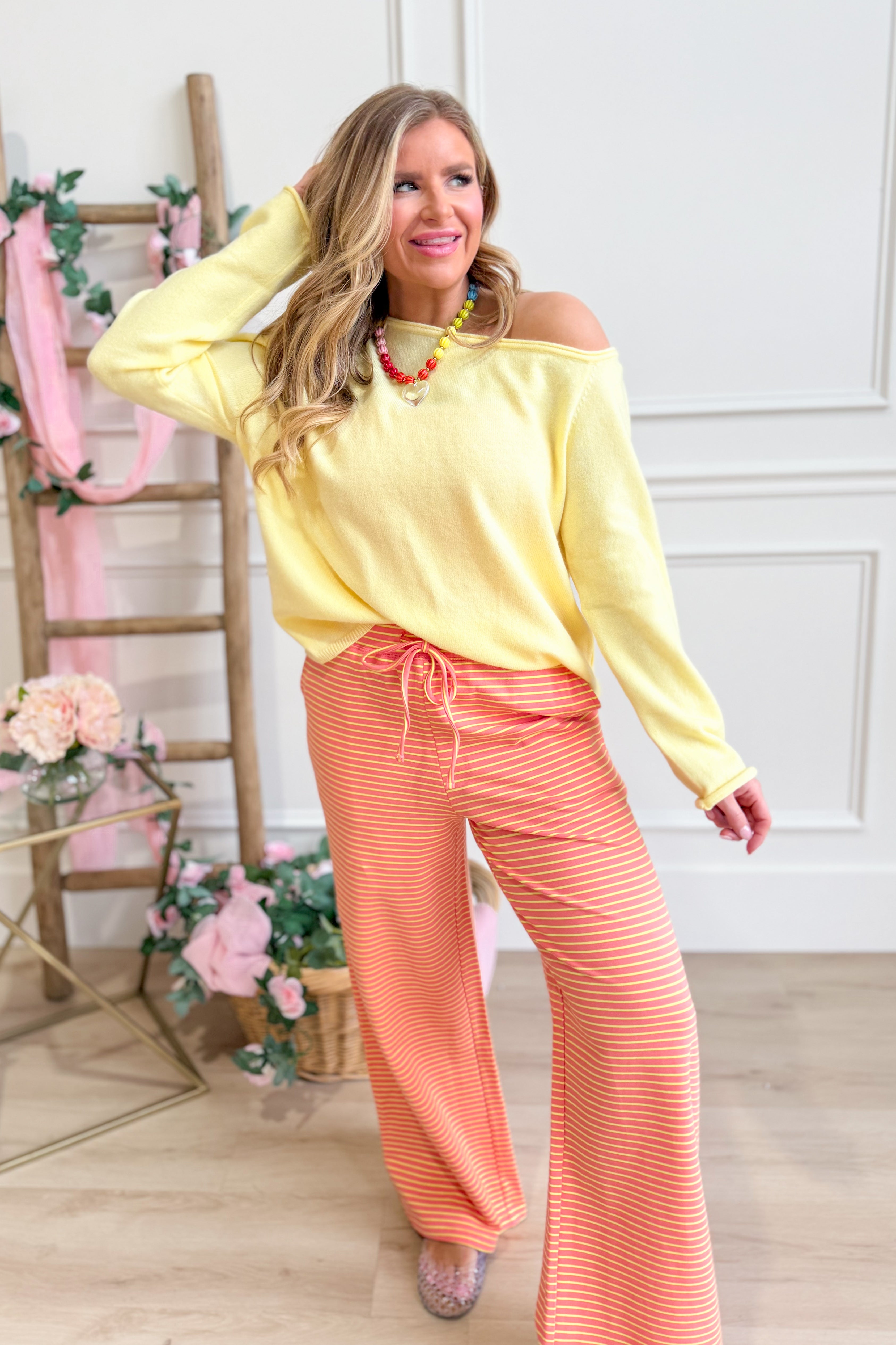 Leo Off The Shoulder Knit Top - Be You Boutique