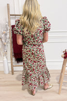 Leilah Bubble Sleeve Ruffle Dress - Be You Boutique