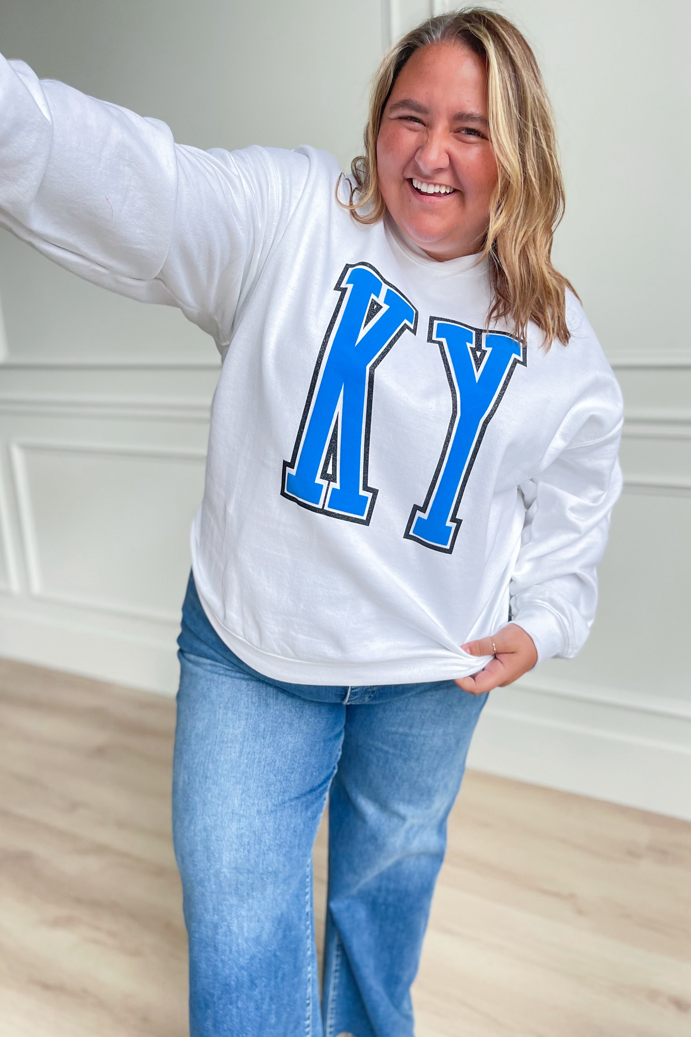 Puff Crew Neck Graphic Sweatshirt - Be You Boutique