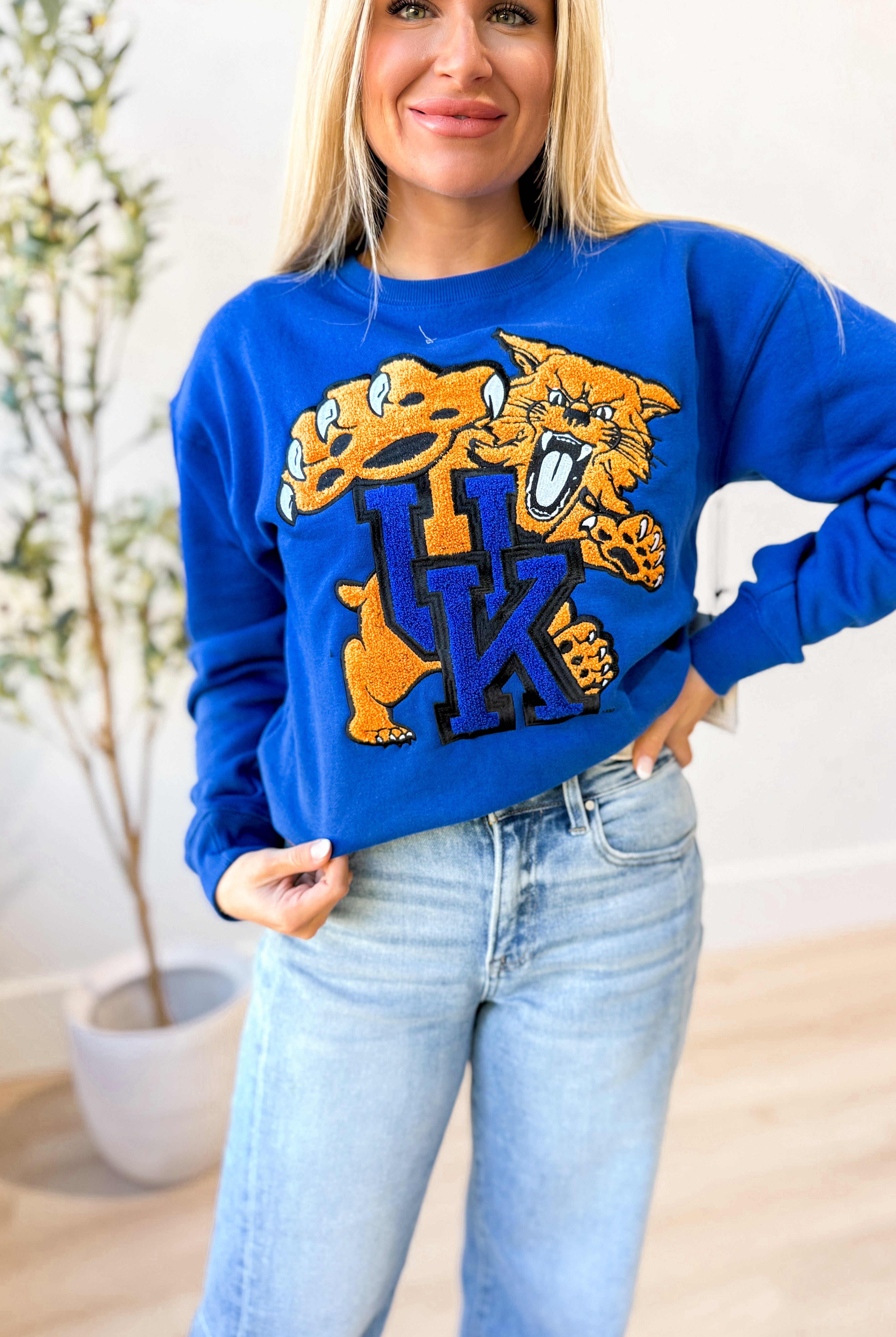 Game Day Social Kentucky Chenille Mascot Pullover - Be You Boutique