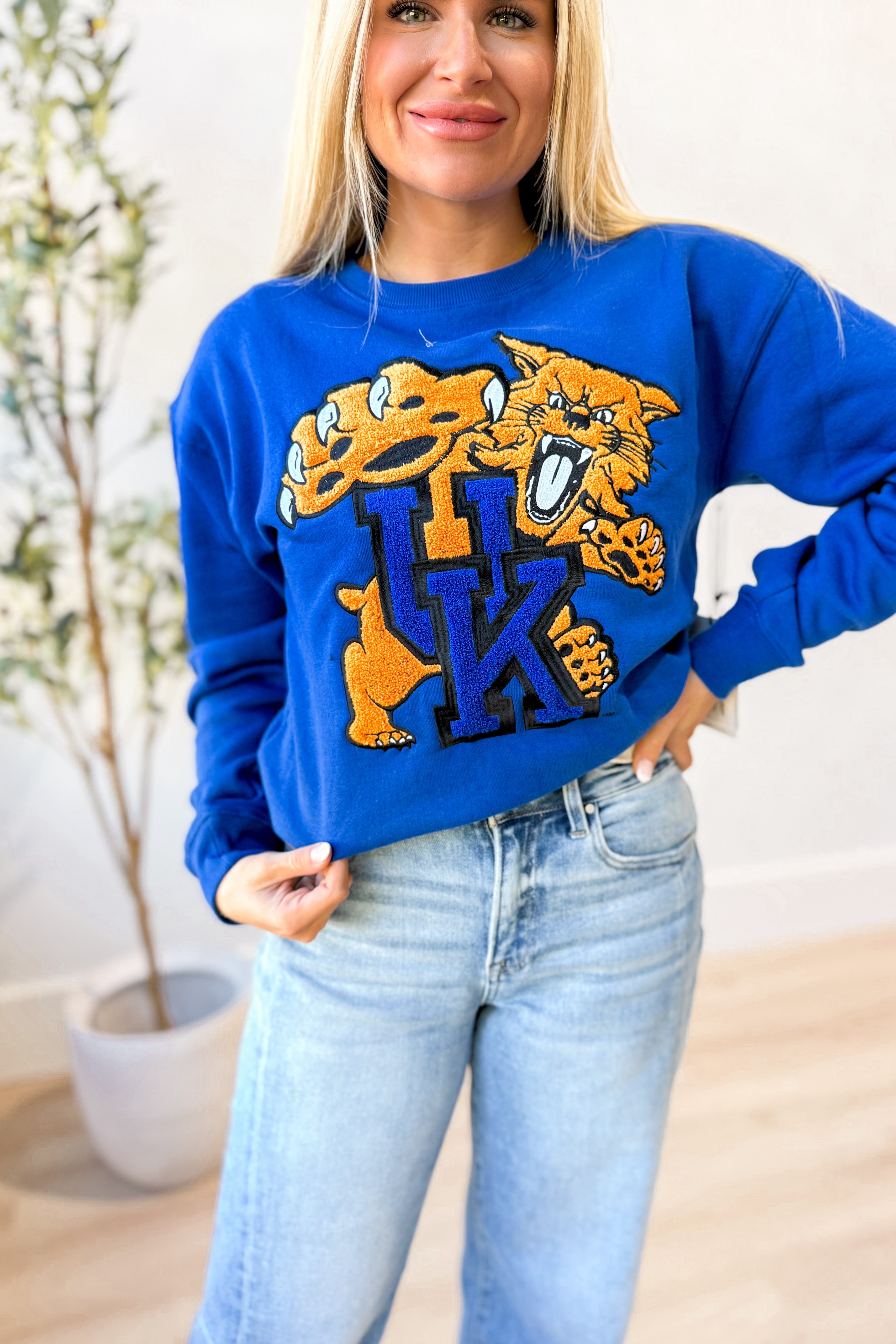 Game Day Social Kentucky Chenille Mascot Pullover - Be You Boutique