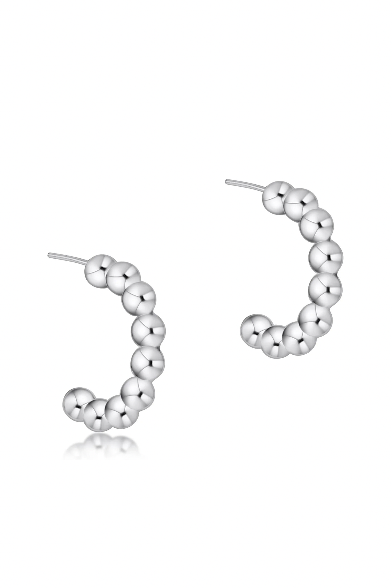 Enewton 1” 4mm Beaded Sterling Post Hoop - Be You Boutique