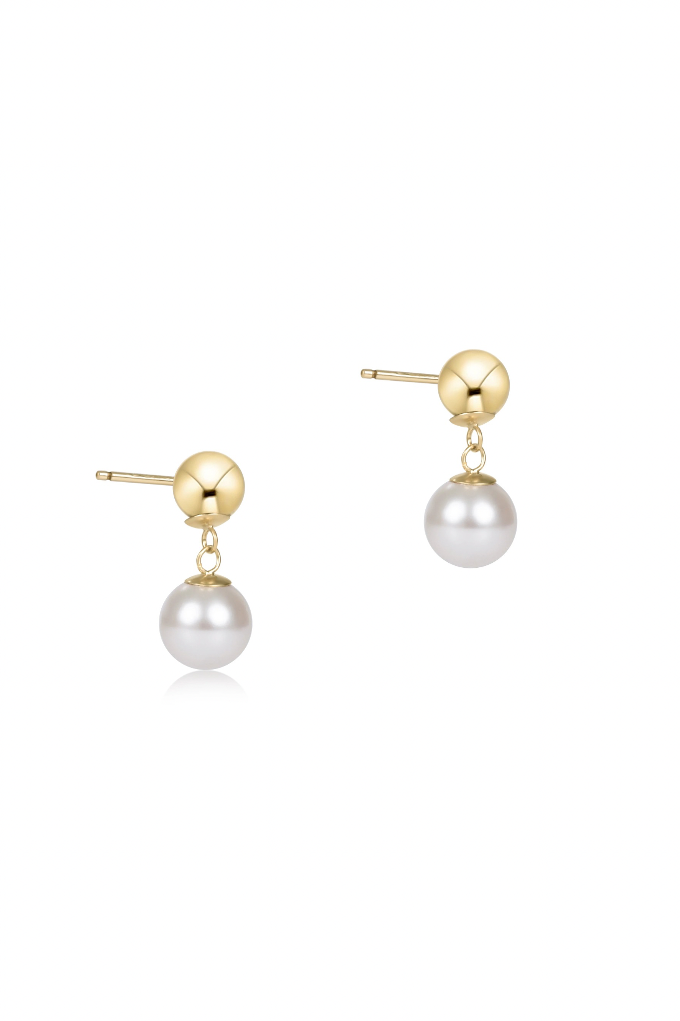 Enewton 10mm Ball Drop Gold Pearl Stud - Be You Boutique