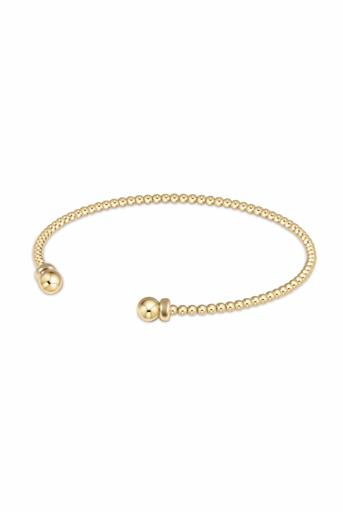 Enewton 2mm classic gold cuff bracelet, sleek and minimalistic jewelry piece, featuring a smooth gold finish and simple design.