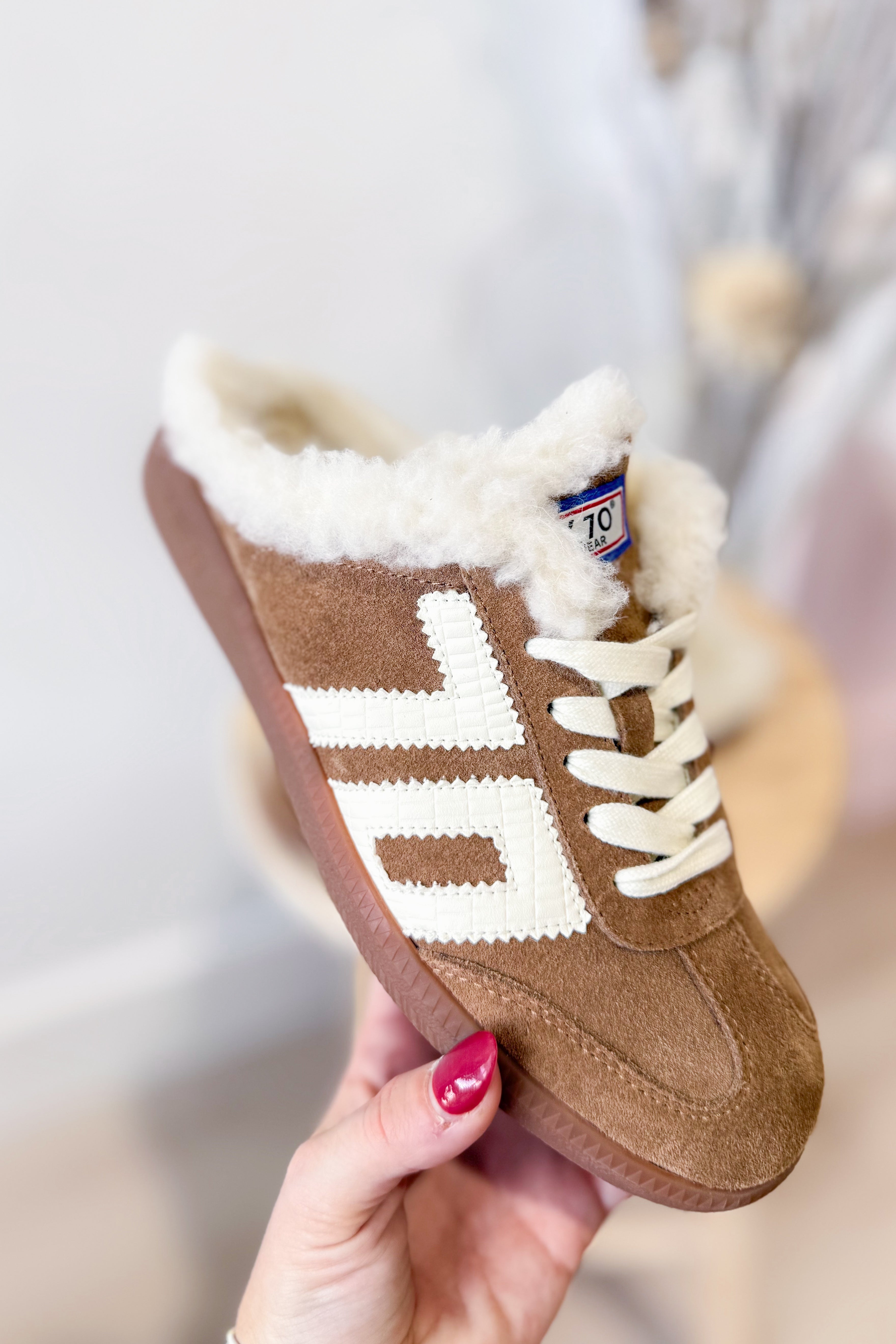 BACK70 Easter Tobacco White Backless Sneaker - Be You Boutique