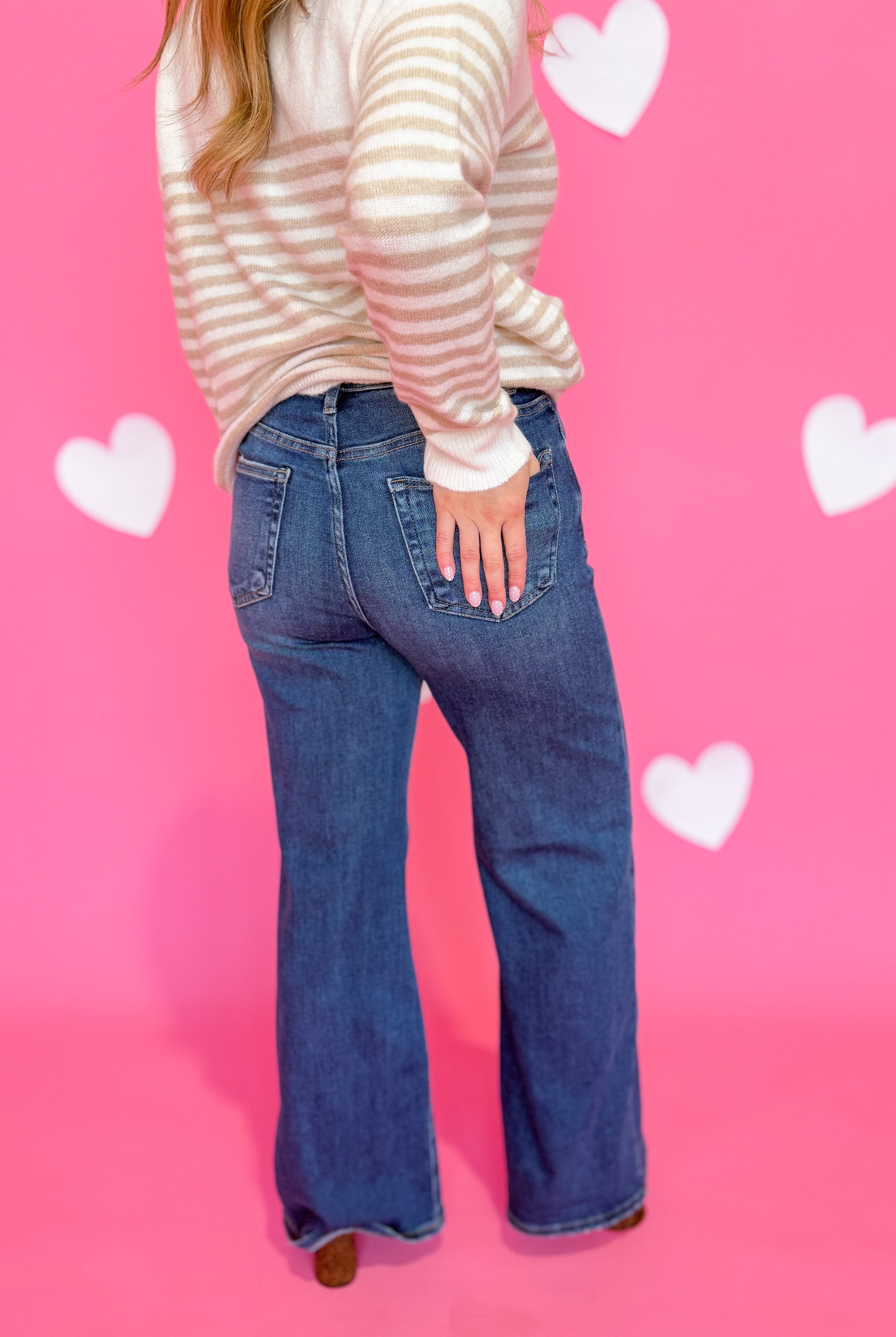 Risen Cory High Rise Front Yoke Detail Jean - Be You Boutique