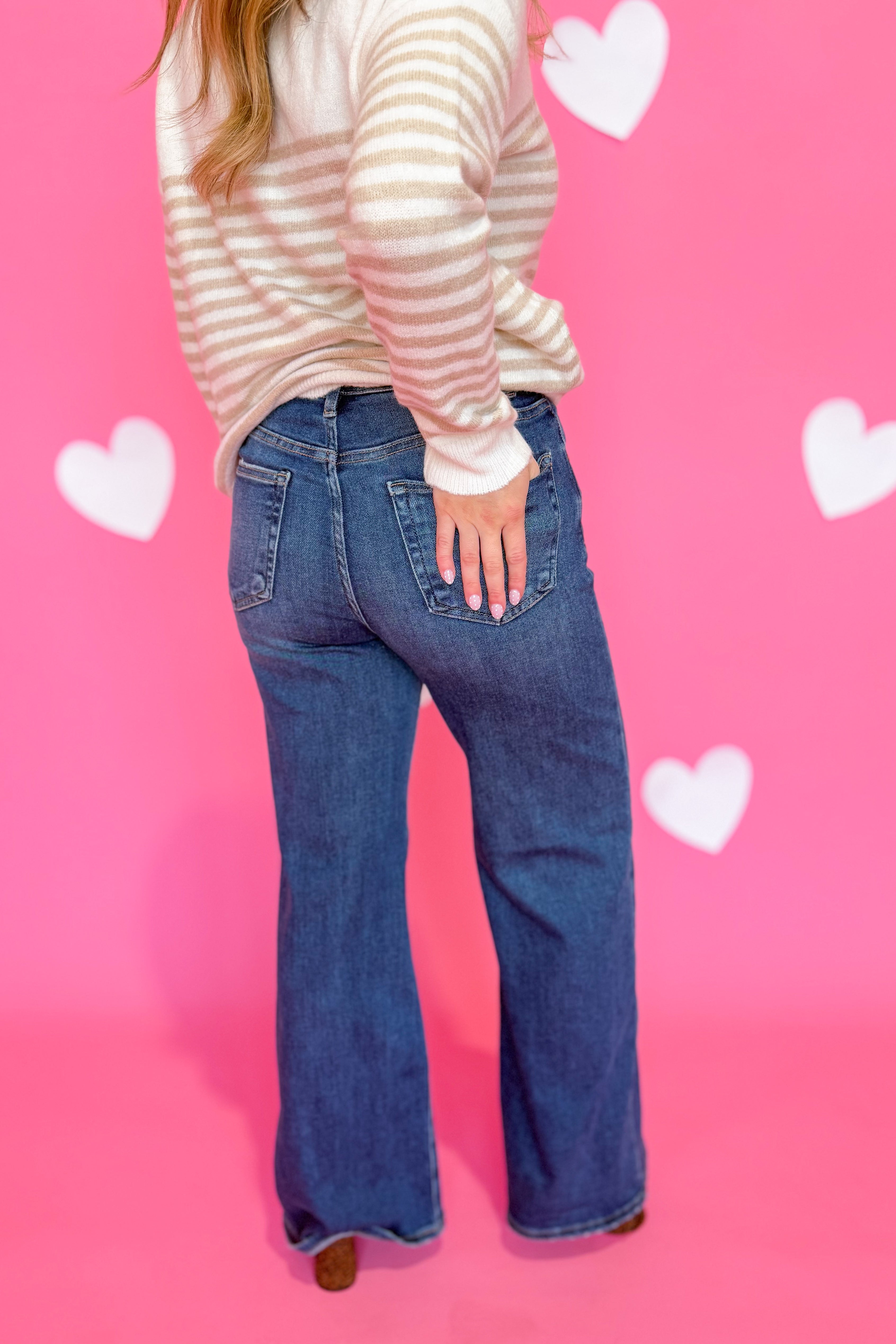 Risen Cory High Rise Front Yoke Detail Jean - Be You Boutique