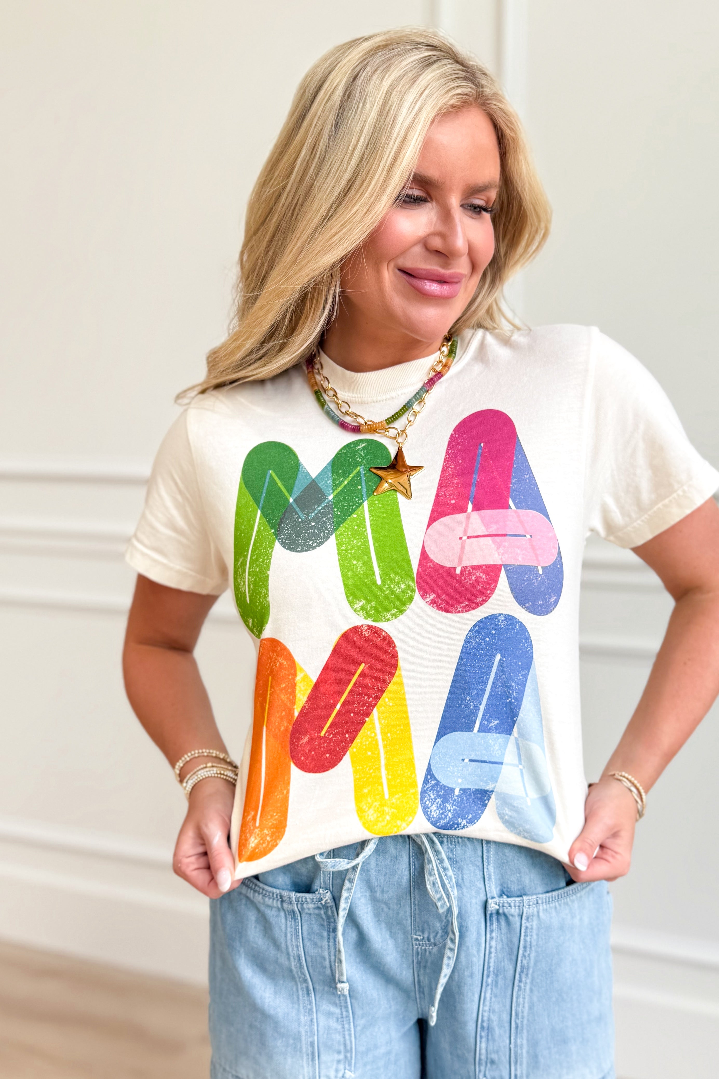 Bright and Cheerful Mama Graphic T-Shirt - Be You Boutique