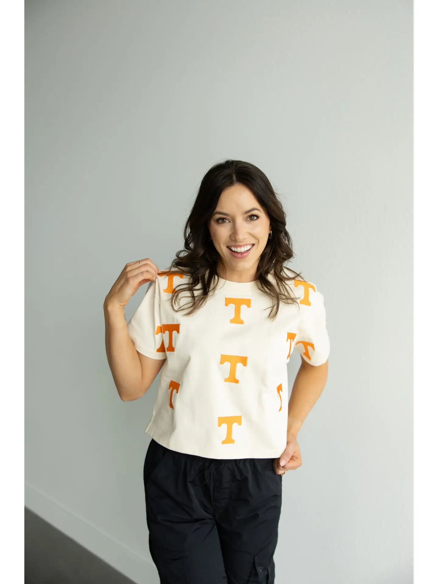 Tennessee Ritter embroidered Game Day Social casual tee shirt by GAMEDAY SOCIAL APPAREL CO®.® with team logo and embroidery detail