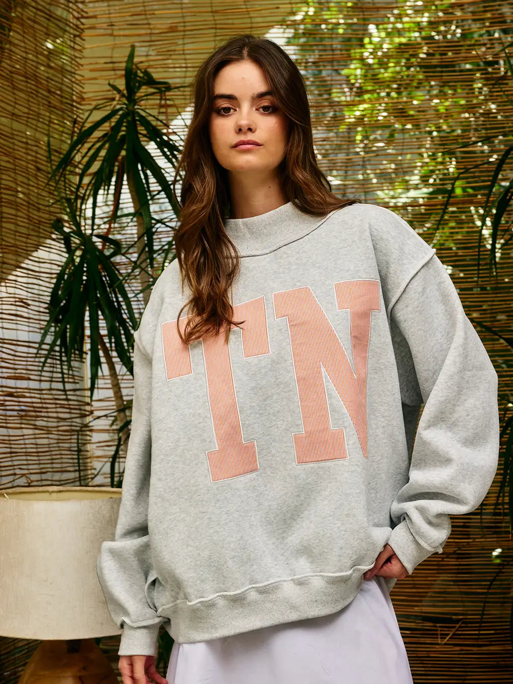 BUCKET LIST TN Mock Embroidered Sweatshirt featuring graphic design on a casual 137 Graphic Sweatshirts style.