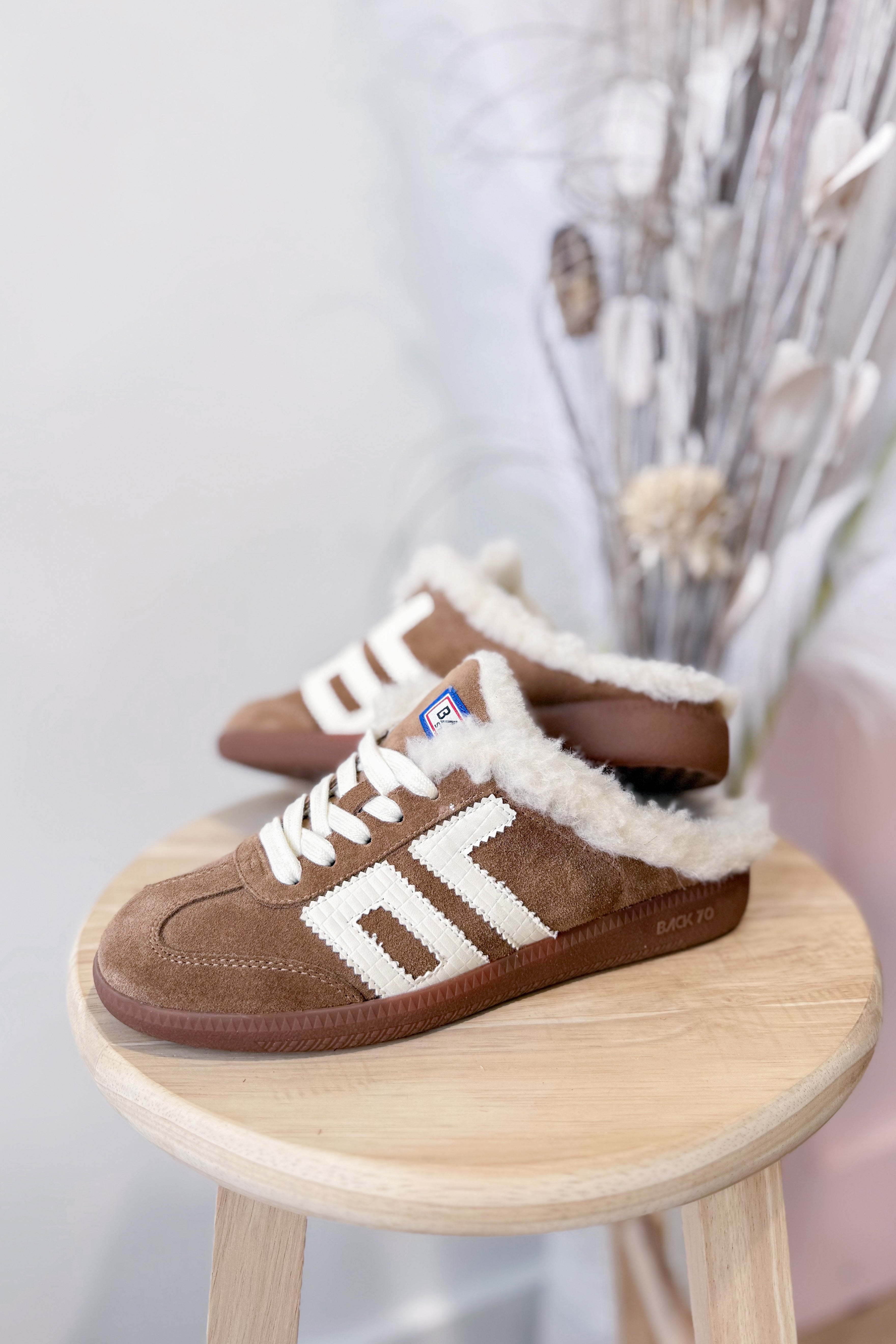 BACK70 Easter Tobacco White Backless Sneaker - Be You Boutique