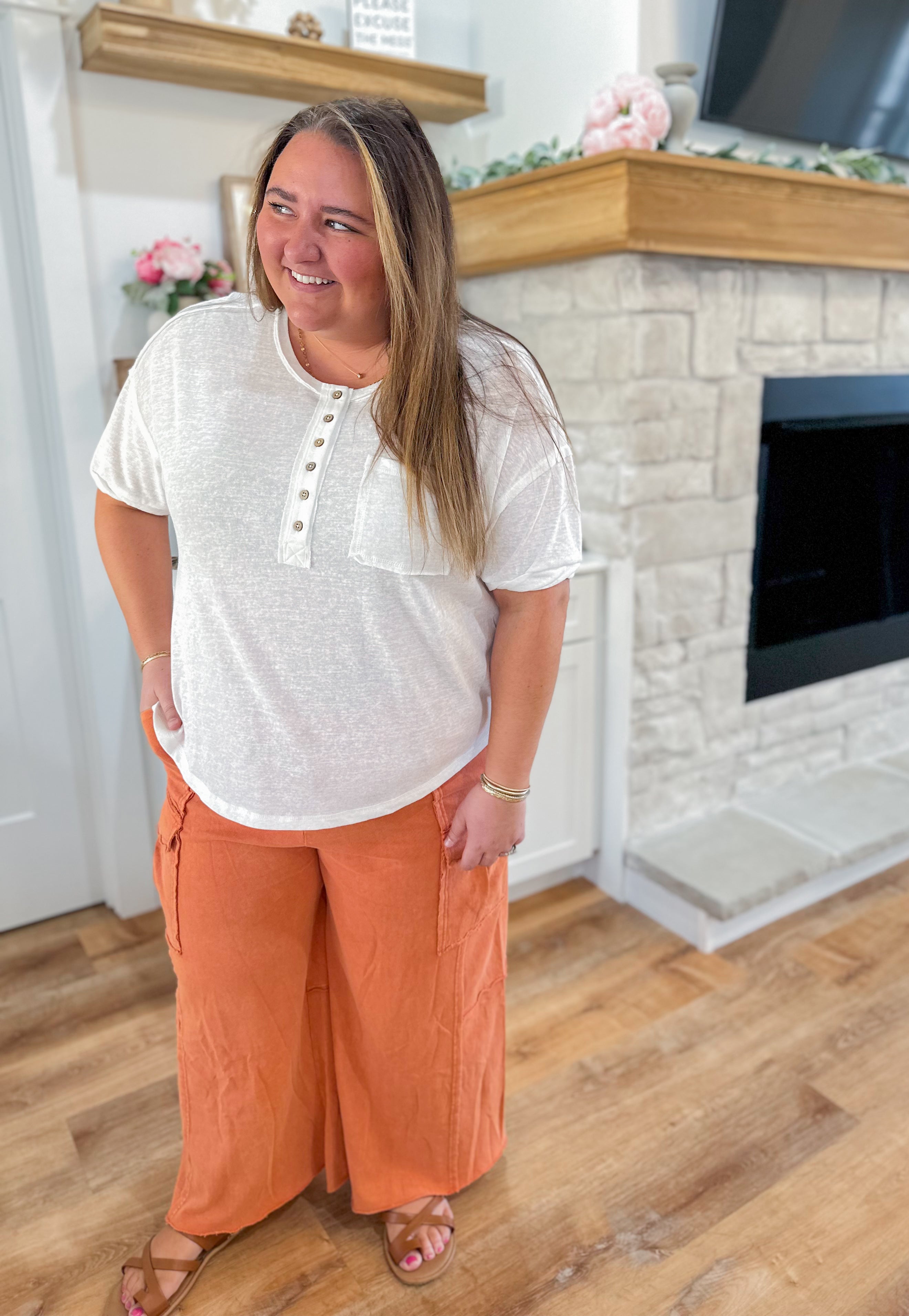 Mateo Mineral Washed Wide Leg Cargo Pants - Be You Boutique