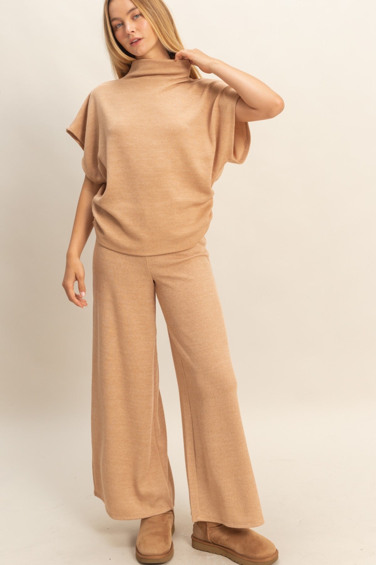 Lauren Wide Leg Lounge Pant Set - Be You Boutique