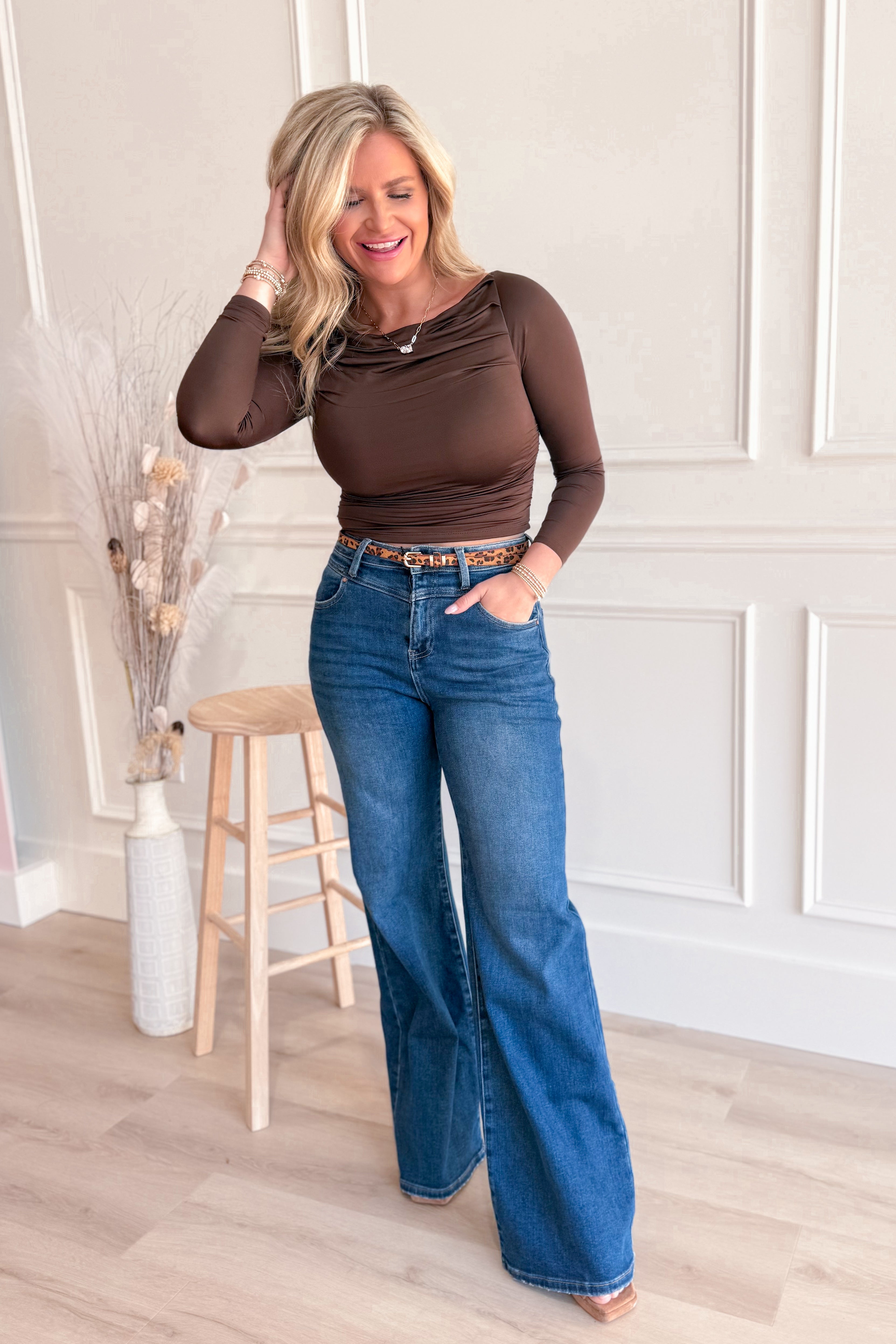 Savvy Off The Shoulder Long Sleeve Top - Be You Boutique