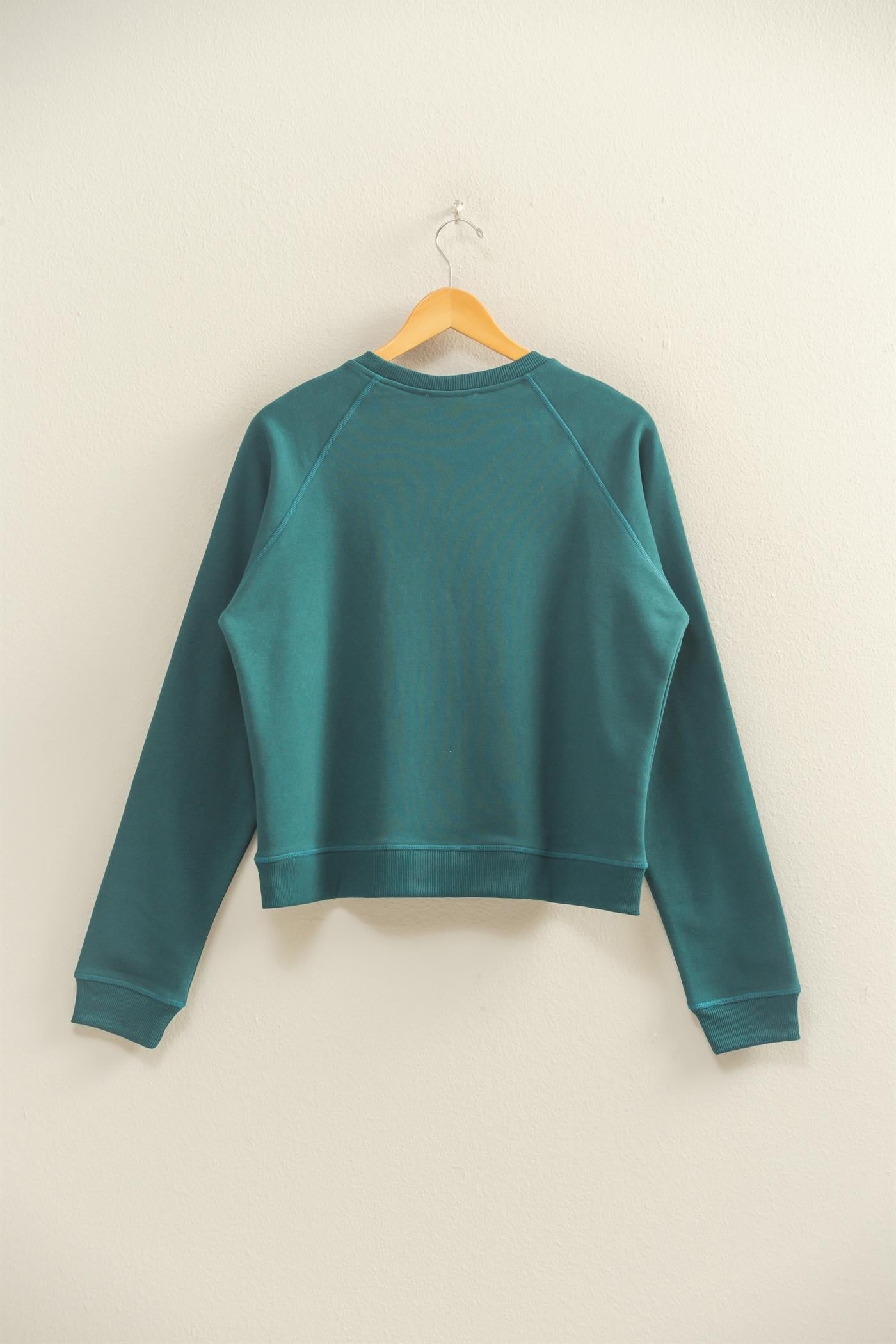 Whitney Raglan Sleeve Crewneck Pullover - Be You Boutique