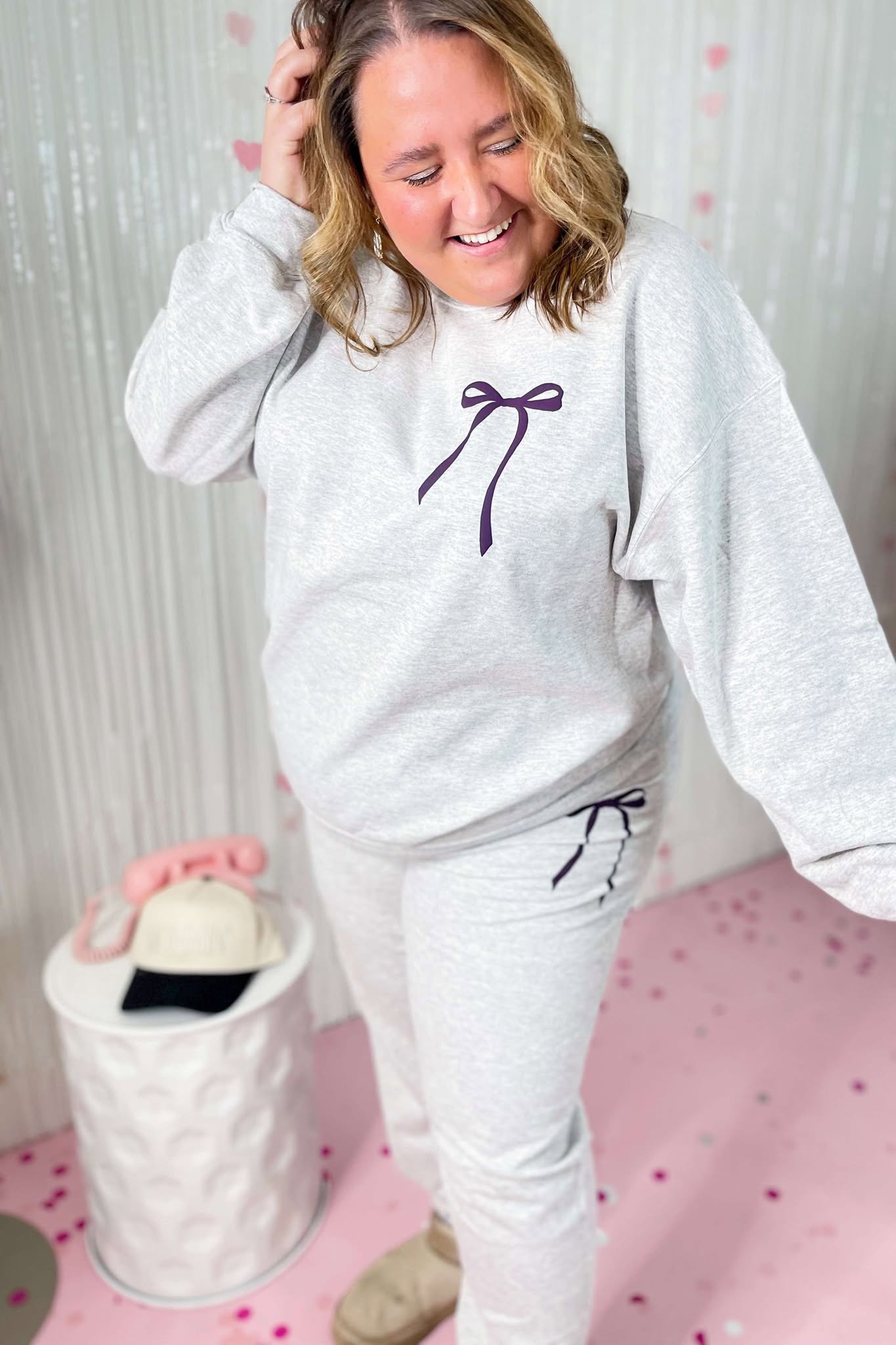*PREORDER* Precious Bow SWEATPANTS With Bow Graphic (3 colors) - Be You Boutique