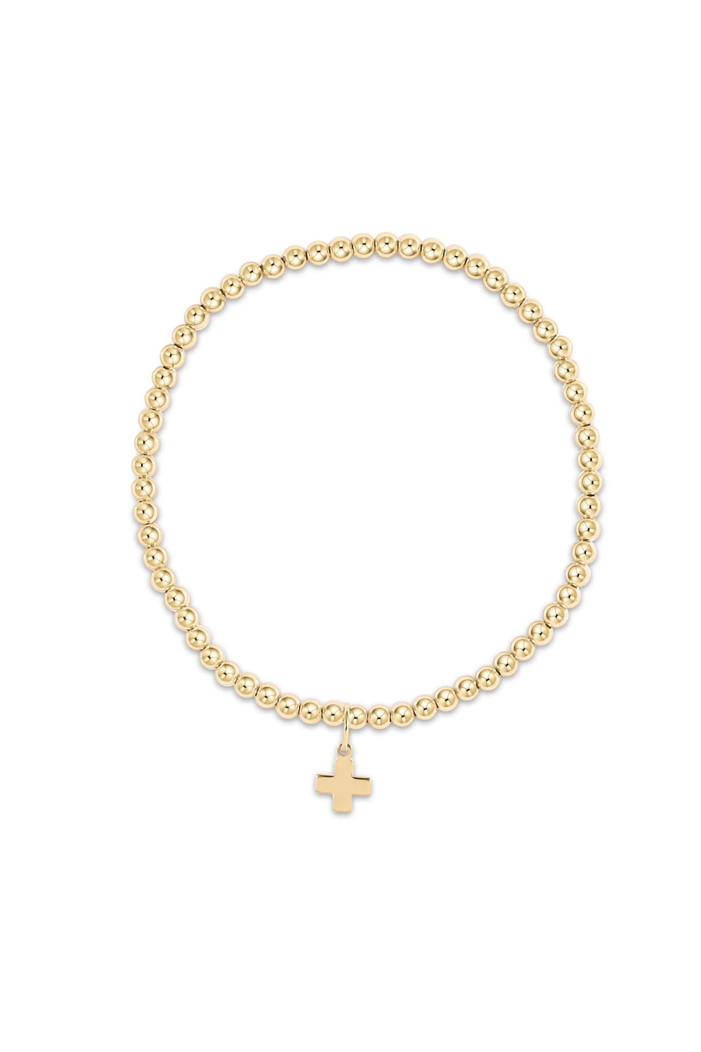 Enewton 3mm Classic Gold Signature Cross Charm Bracelet - Be You Boutique