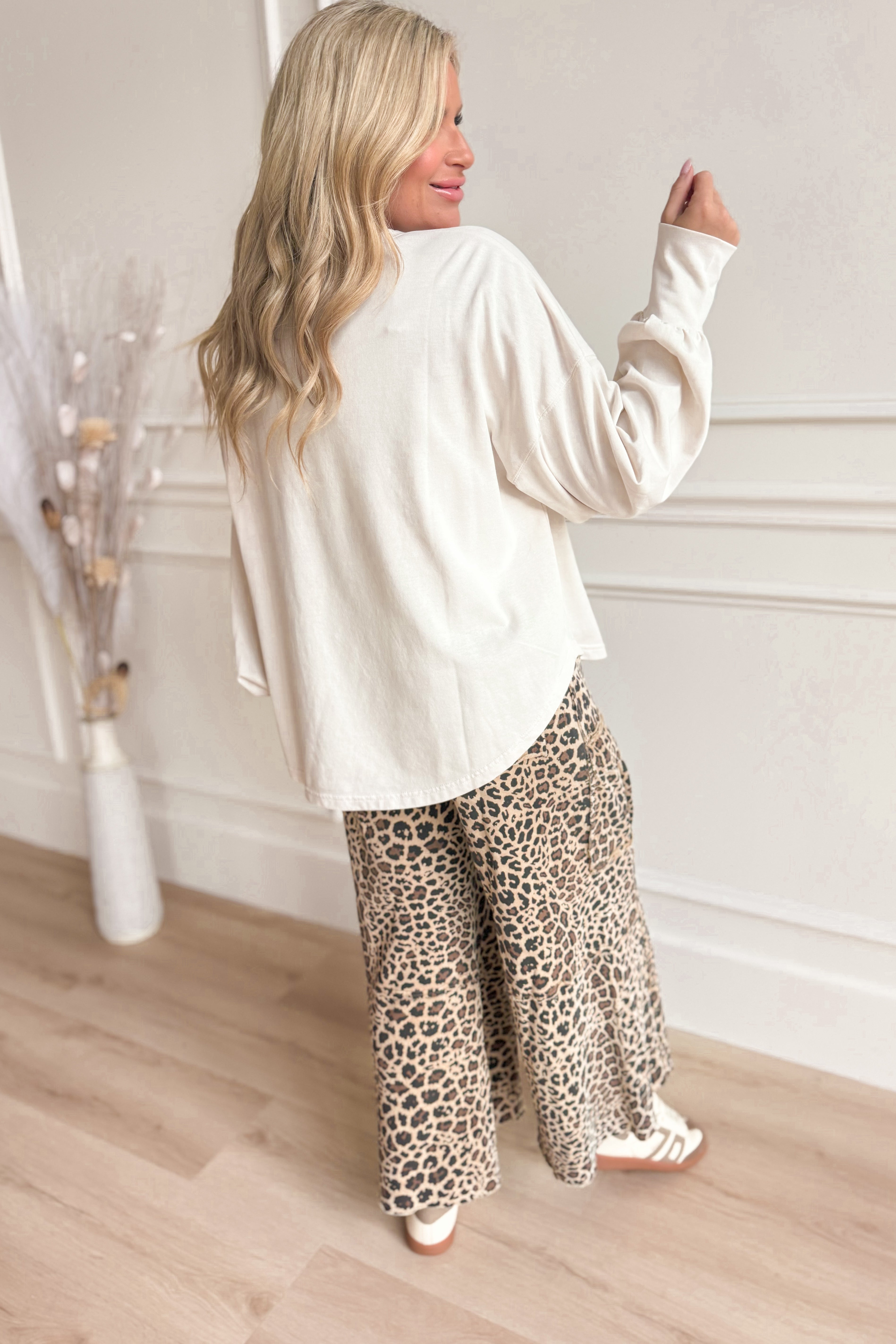 Ellie Leopard Star Patch Top - Be You Boutique