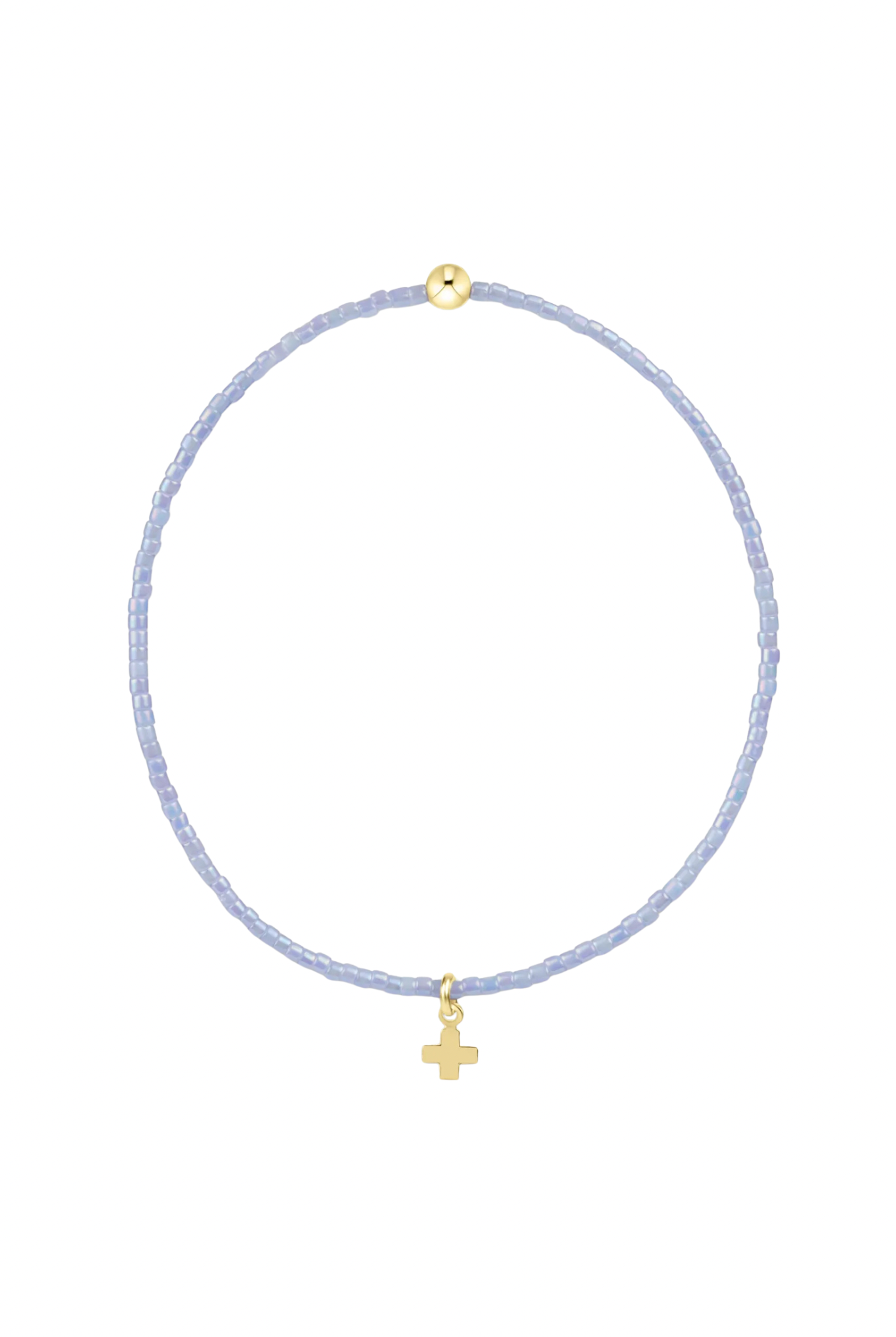 Enewton Ocean Mist Hope classic signature cross charm bracelet with silver-tone links and a detailed cross pendant.