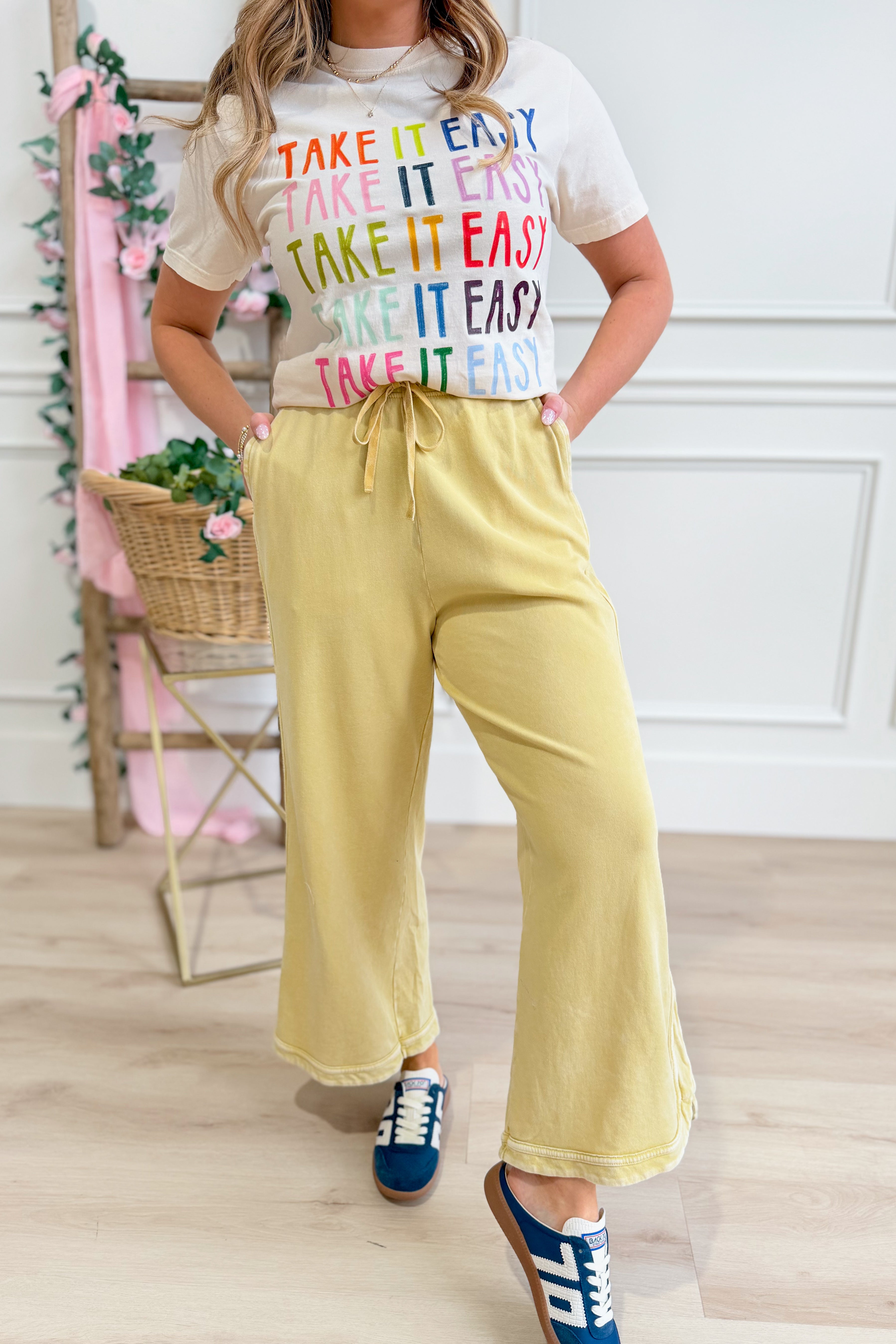 Cooper Washed Terry Knit Pant - Be You Boutique