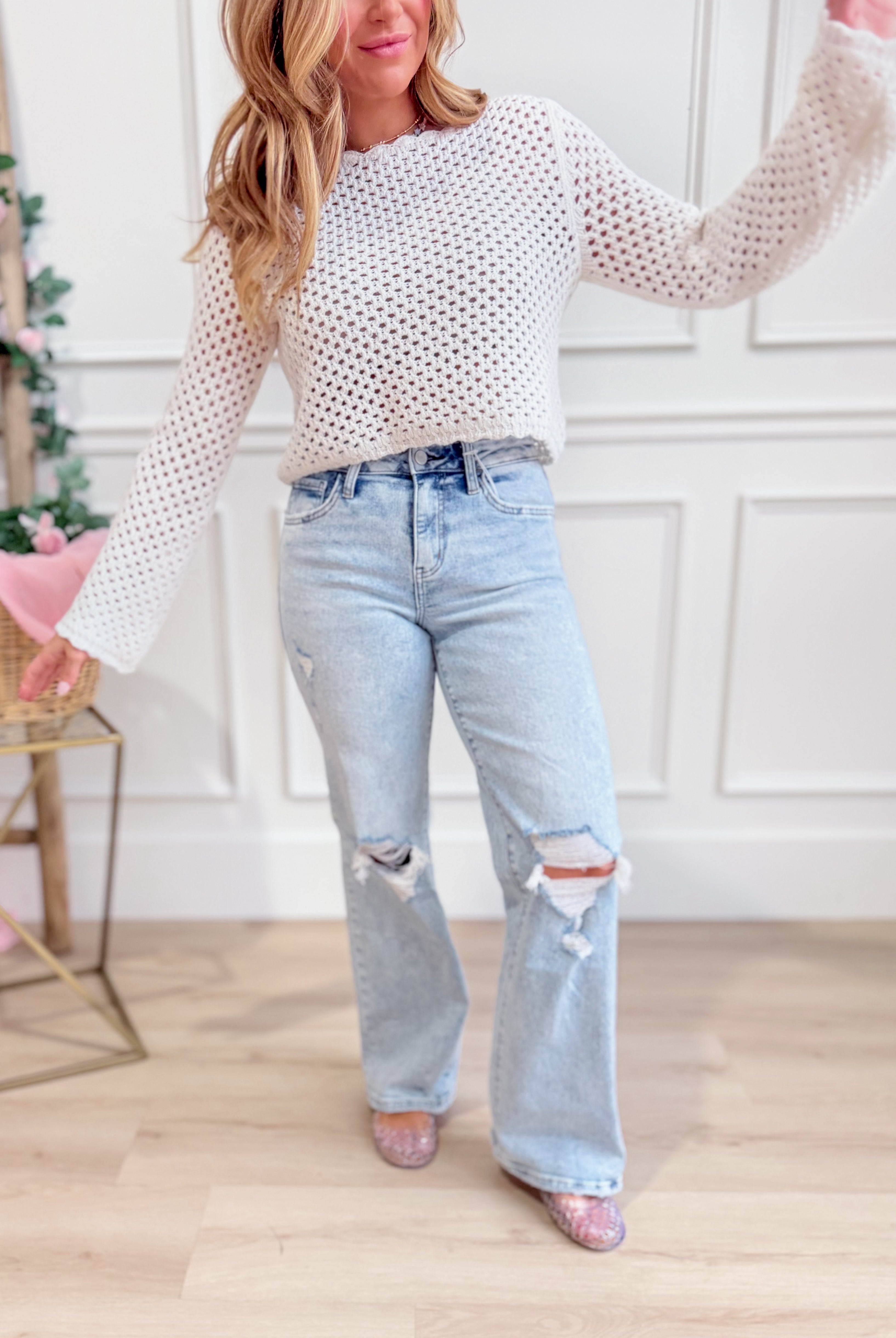 Vervet Slick High Rise Vintage Wide Leg Jeans from 146 Core collection, showcasing classic denim with a high waist and wide leg fit.