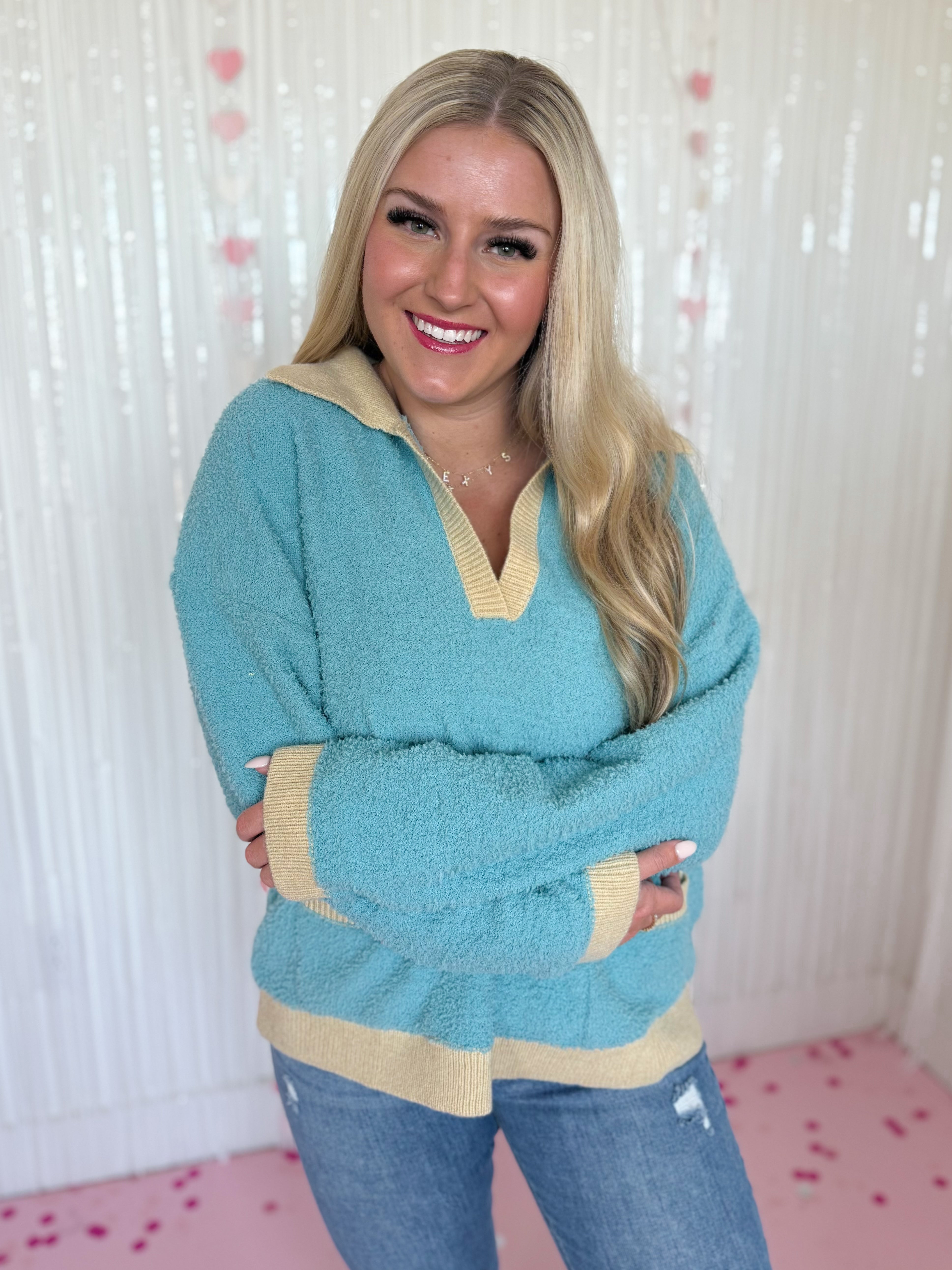 Tandy Long Sleeve Collar Neck Relaxed Fit Top - Be You Boutique