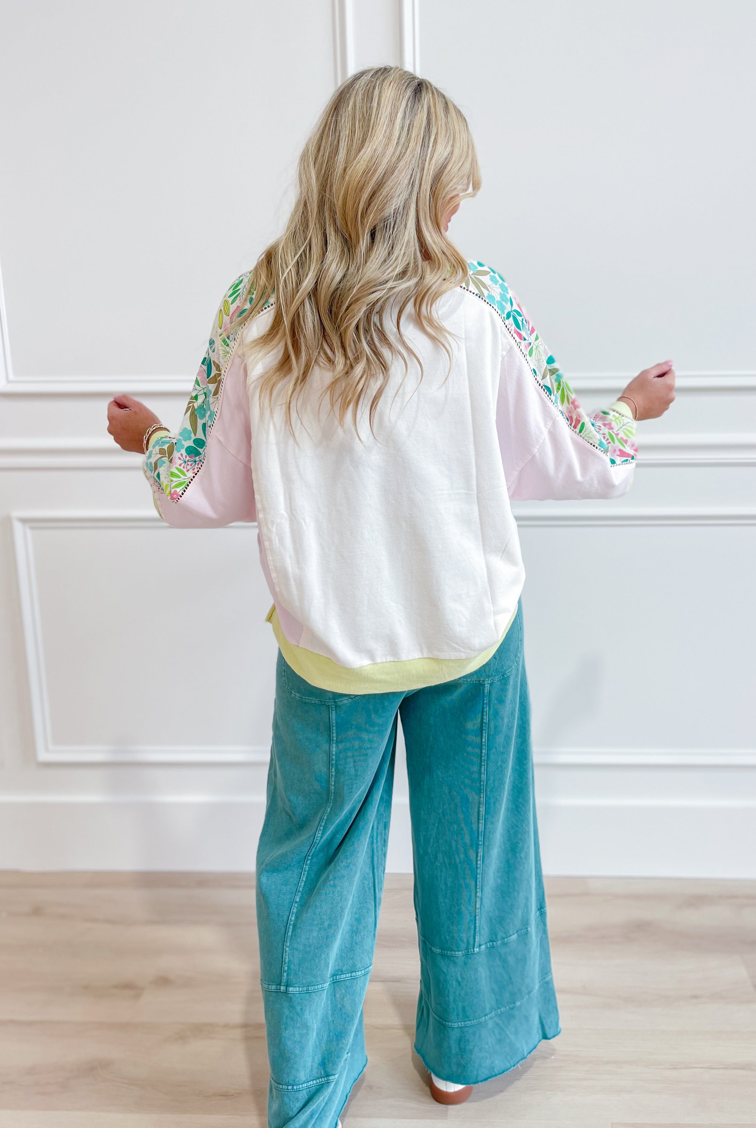 Bradley Mineral Washed Terry Knit Wide Leg Pants - Be You Boutique