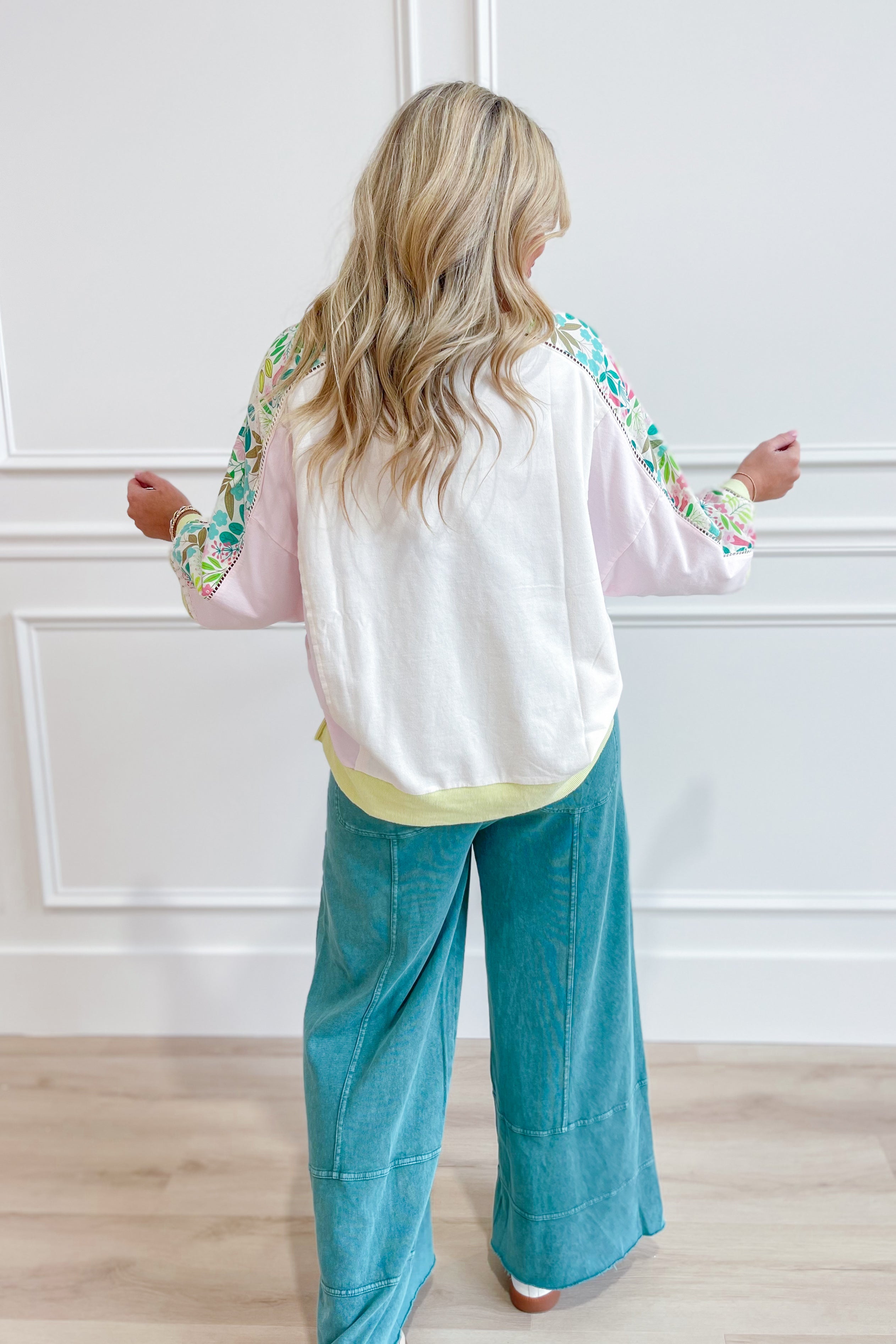 Bradley Mineral Washed Terry Knit Wide Leg Pants - Be You Boutique