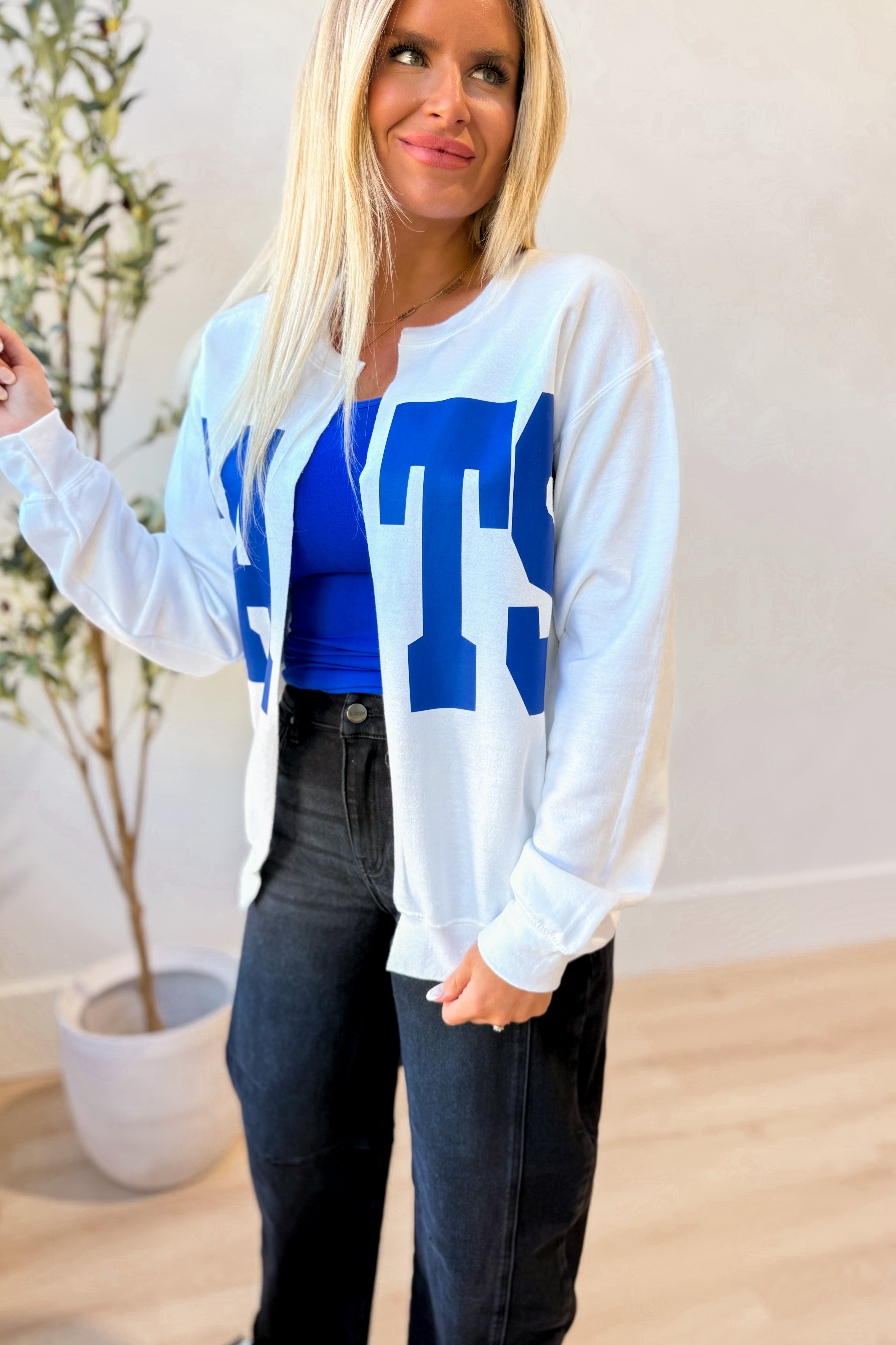 CATS Split Sweatshirt Top - Be You Boutique