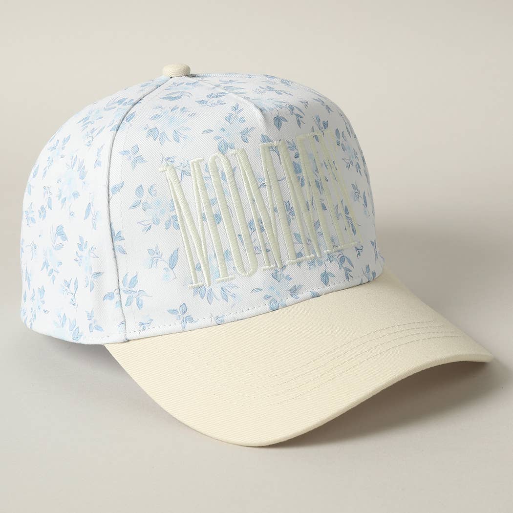 MOMMIN Embroidered Flower Trucker Hat - Be You Boutique