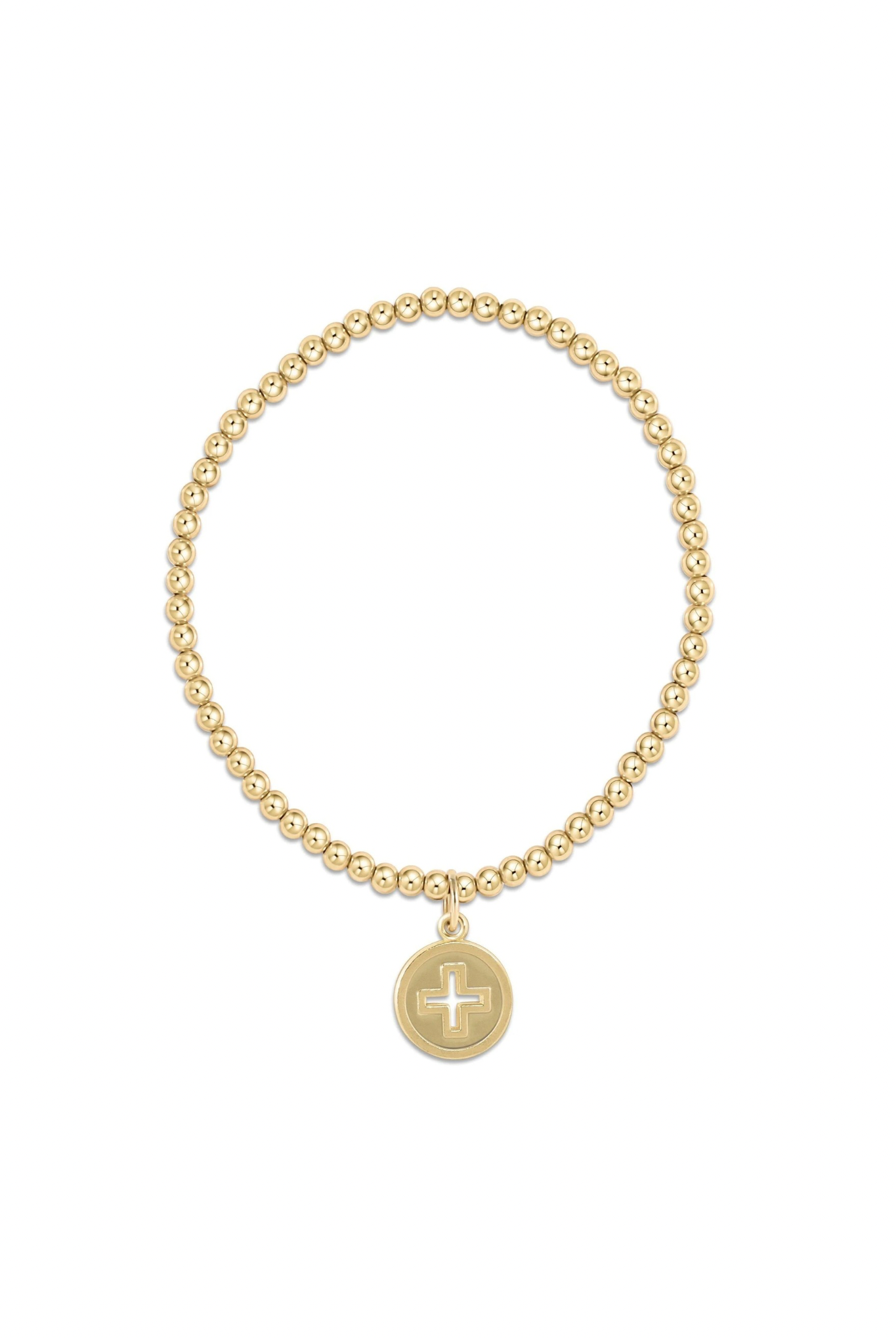 Enewton 3mm Classic Gold Signature Cross Disc Bracelet - Be You Boutique