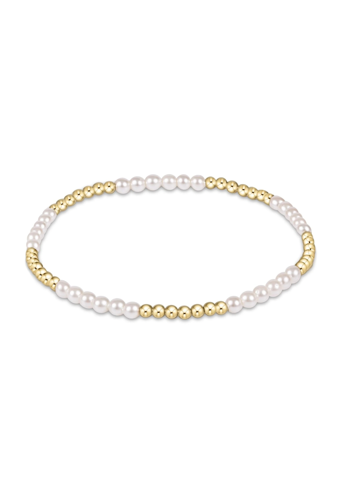 Enewton 2.5mm Blissful Pattern Classic Gold Pearl Bracelet - 3mm Pearl - Be You Boutique