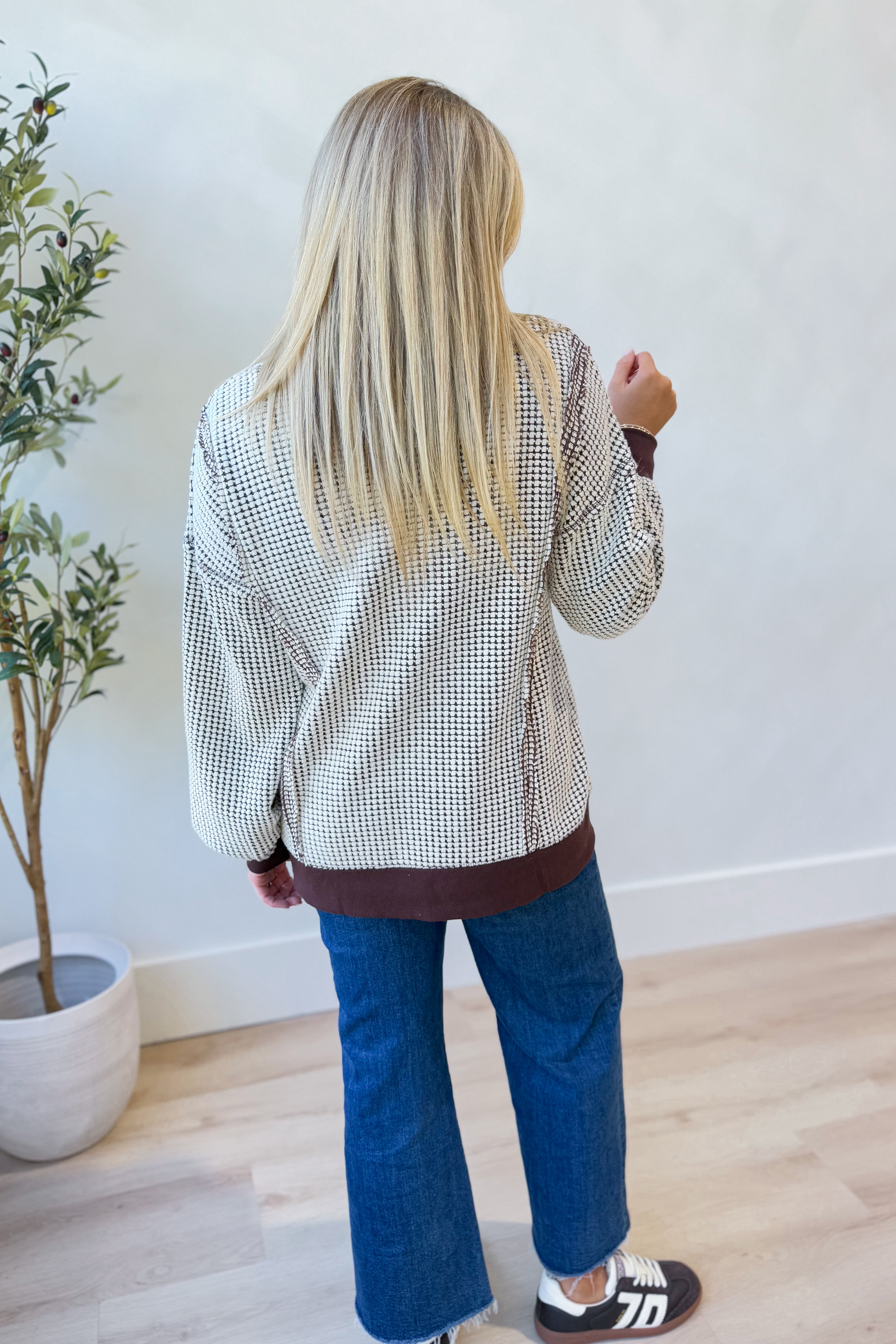 Natalia Oversized Waffle Knit Pullover - Be You Boutique