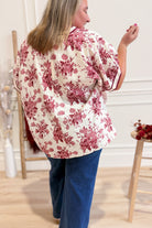 Taylor Floral Split Neck Top - Be You Boutique
